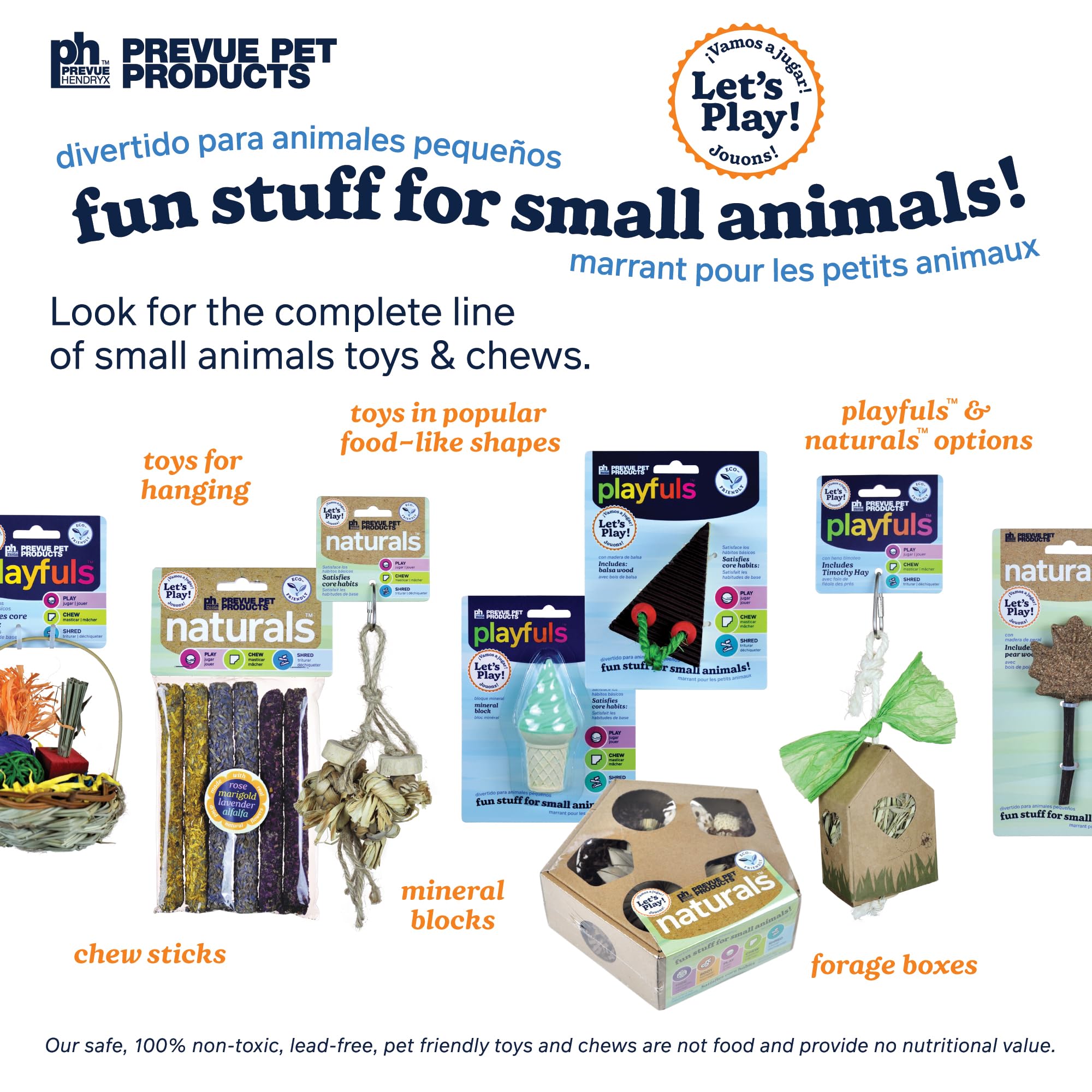 Prevue Pet Products Dine & Dash Small Animal Toy Bundle