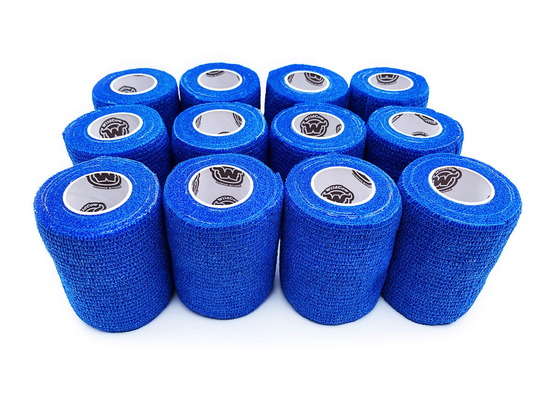 WildCow 3 Purple Vet Wrap Tape Bulk, 12 Pack Cohesive Bandage Wrap, Self Adherent Grip Rolls
