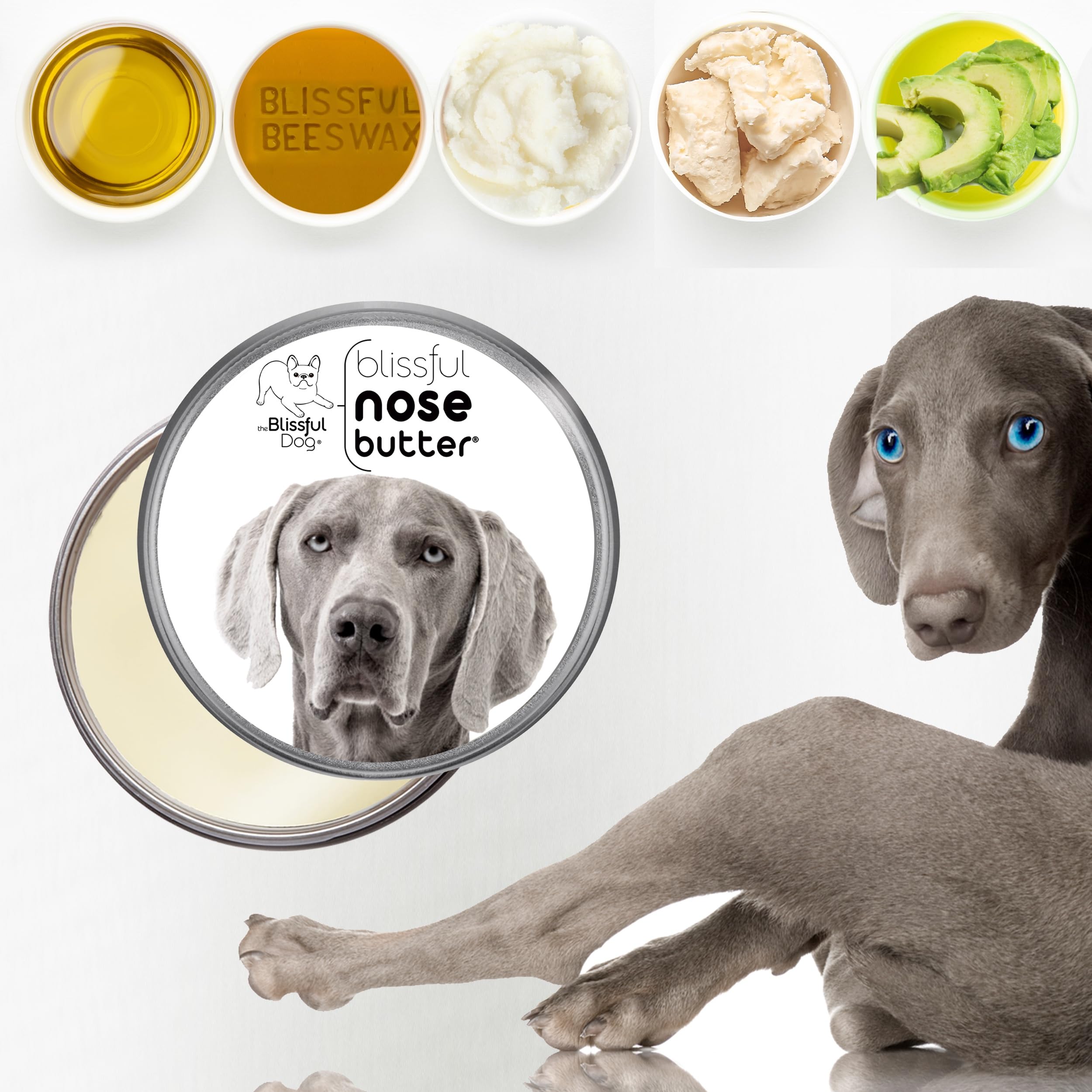 The Blissful Dog Weimaraner Unscented Nose Butter - Dog Nose Butter, 2 Ounce