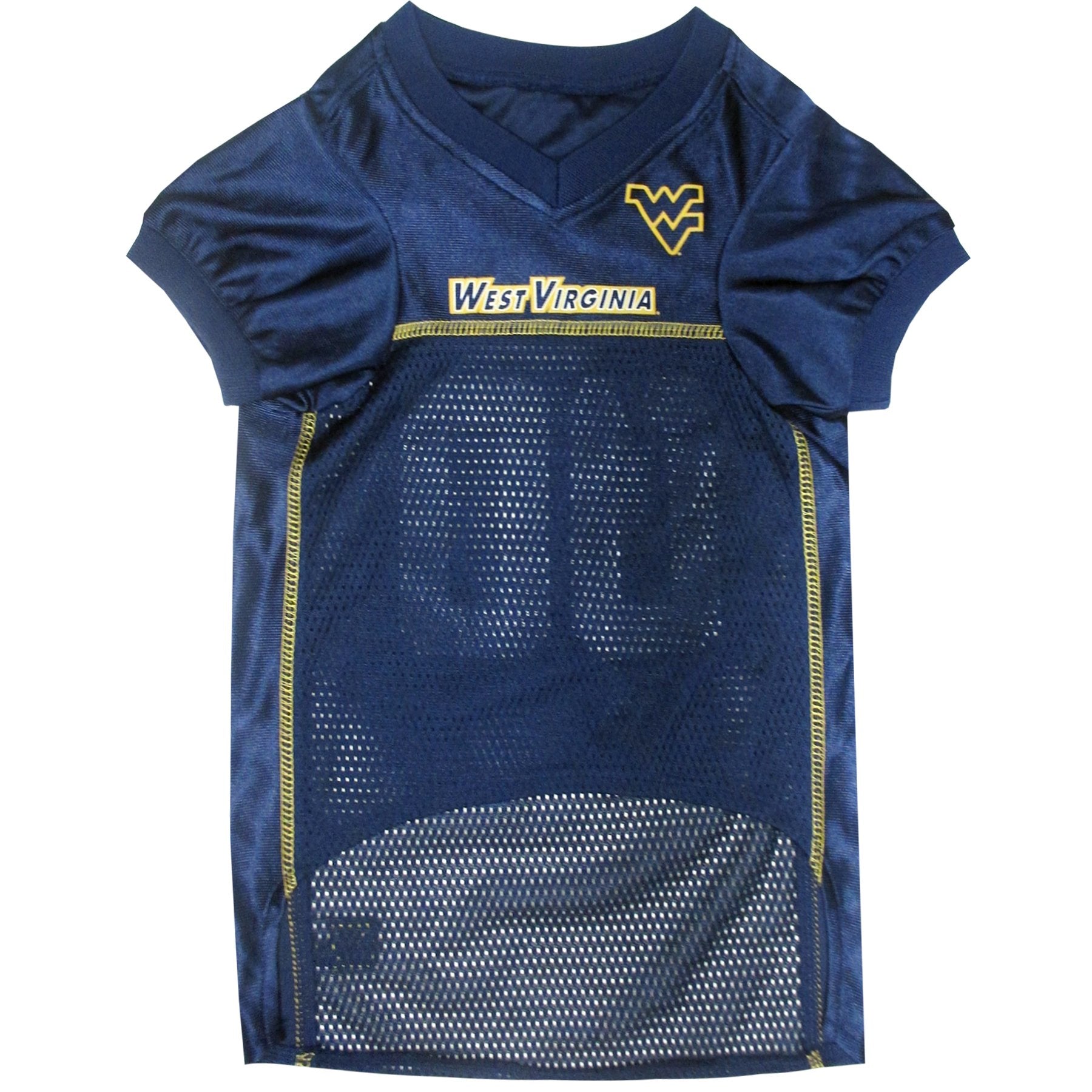Pets First NCAA College West Virginia Mountaineers Mesh Jersey for DOGS & CATS, Medium. Licensed Dog Jersey with your Favorite F