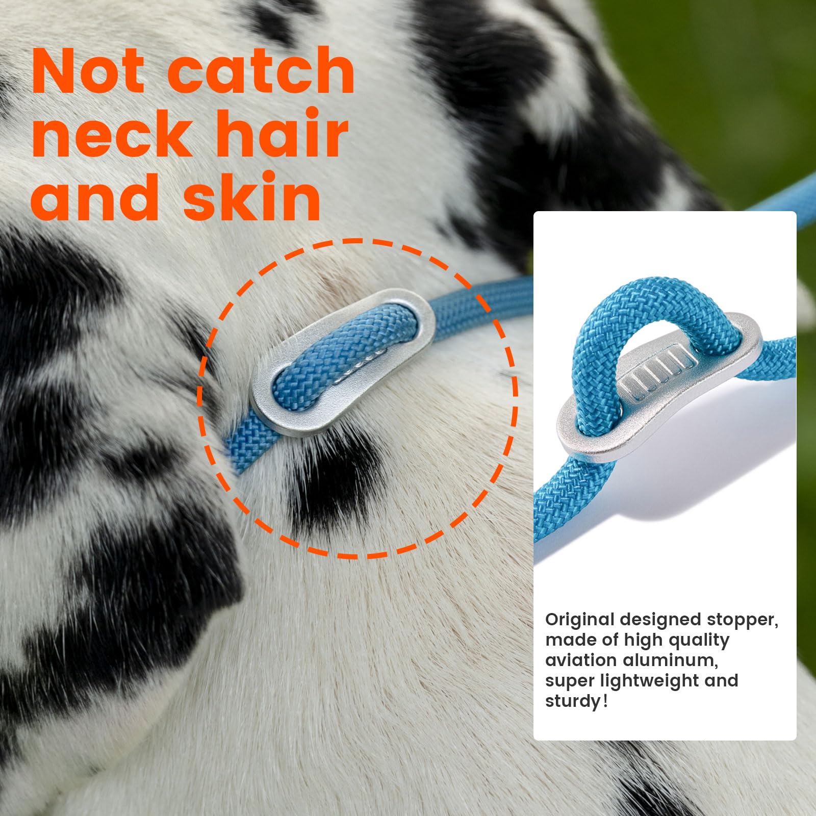 Howgo Double Slip Leash Slip Lead With Two Handles| Dual Dog Slip Lead For 2 Dogs,360 Swivel No Tangle | Dog Training Collar | D