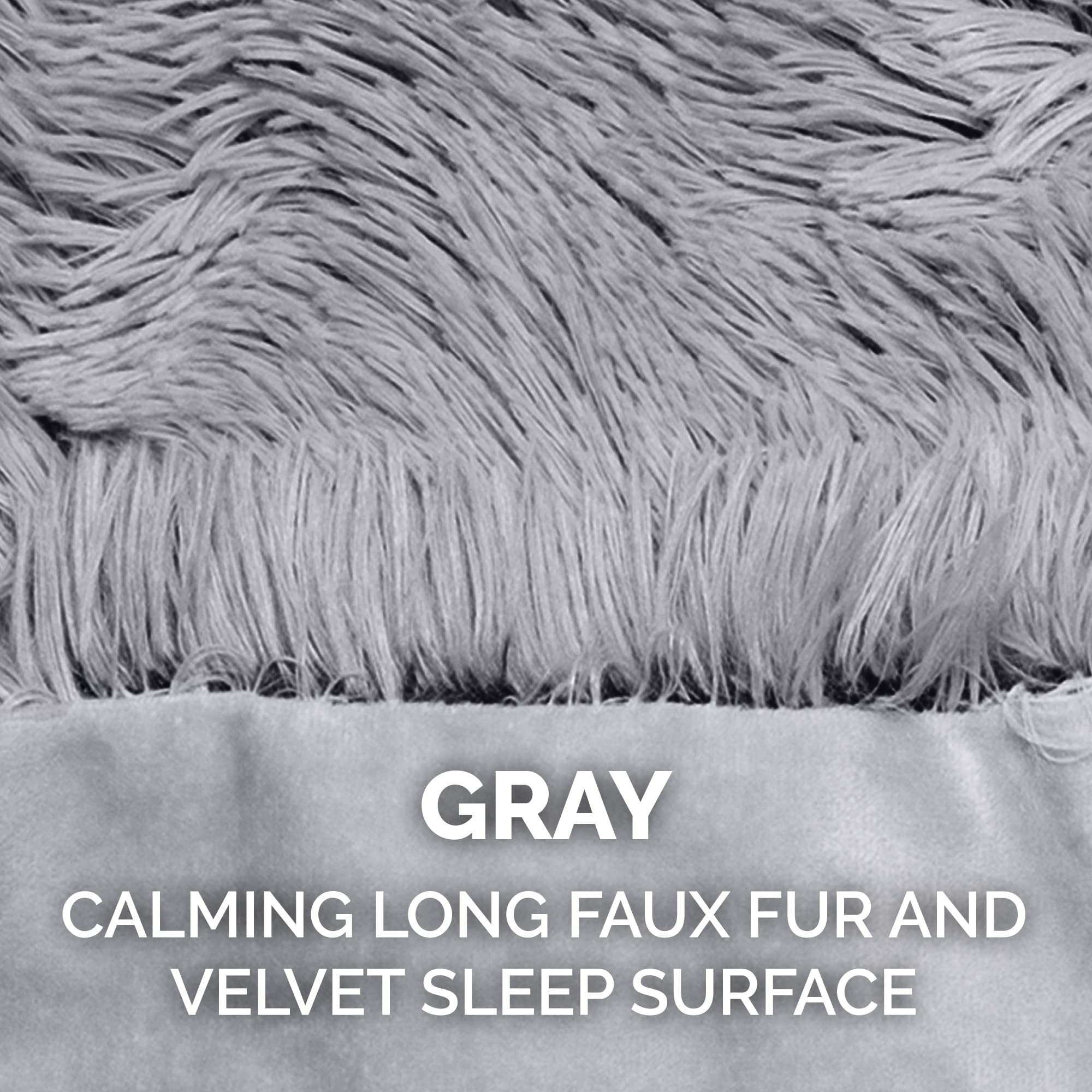 Furhaven Waterproof Throw Blanket For Dogs & Indoor Cats, Washable - Shaggy Plush Calming Long Faux Fur & Velvet Dog Blanket - Gray, Large