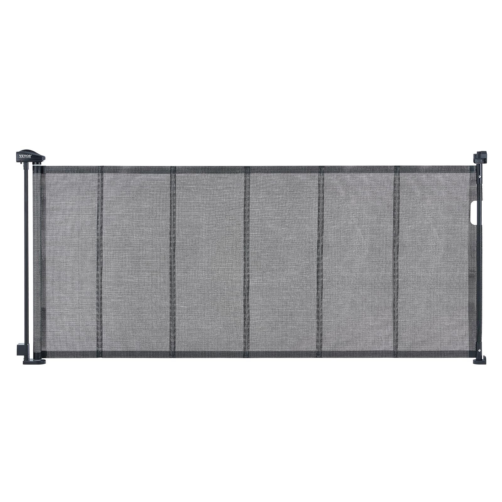 Vevor Retractable Baby Gates For Stairs, Extends Up To 76.8' Wide, Mesh Dog Gate For The House, 34' Tall Extra Wide Child Safety Gates For Doorways, Hallways, Pet Cat Gate Indoor & Outdoor, Black