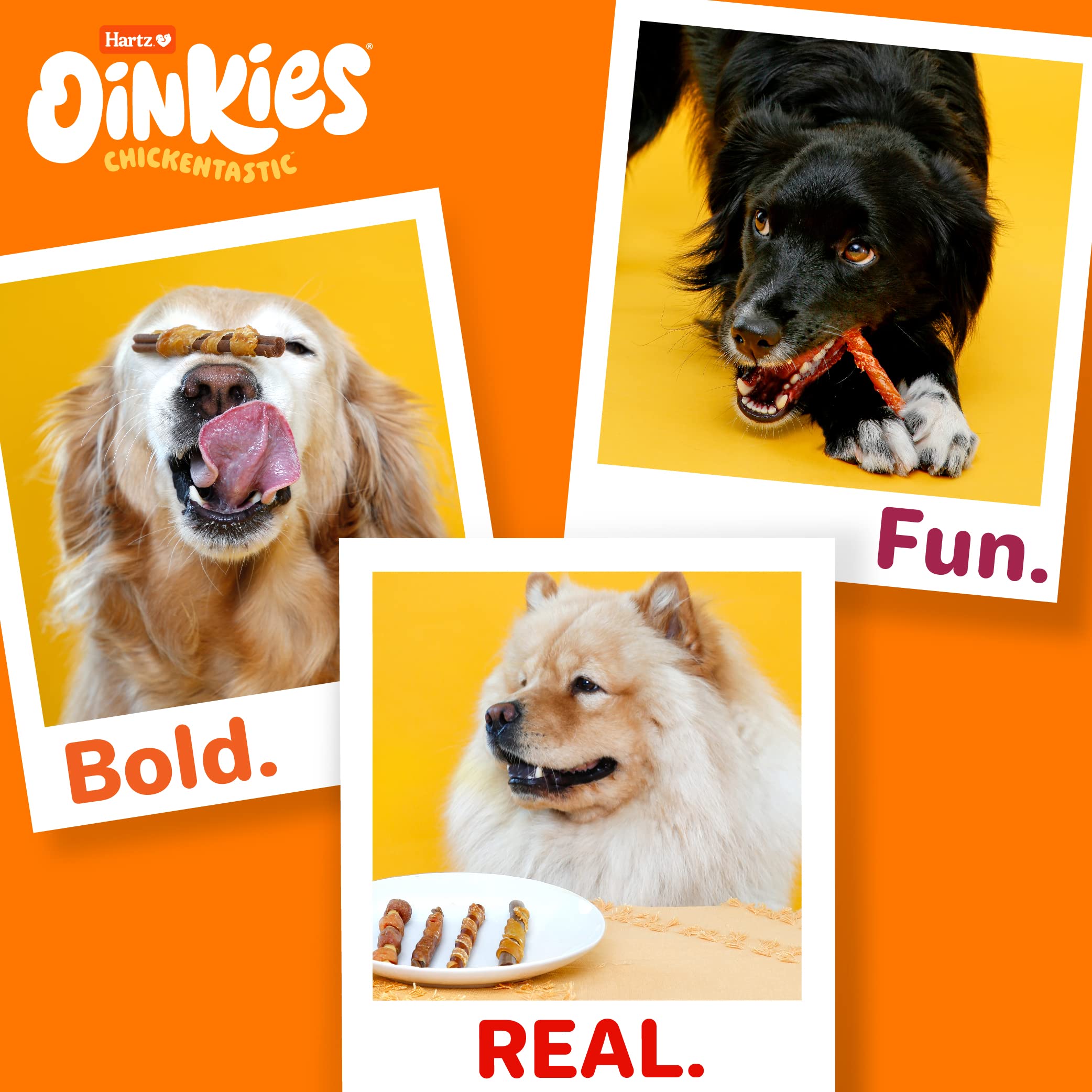 Hartz Oinkies Chickentastic Tender Twists for Dogs