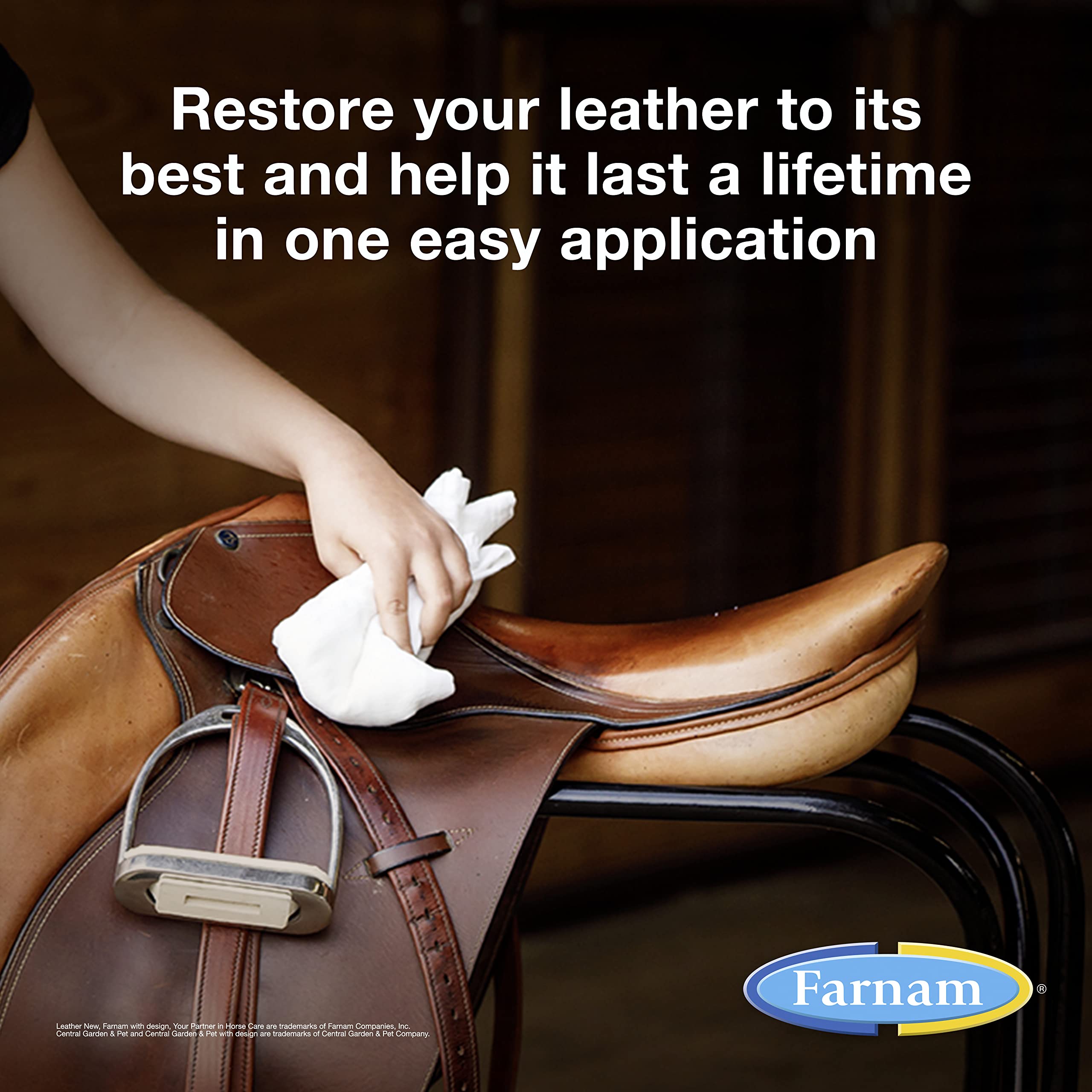 Farnam Leather New Easy-Polishing Glycerine Saddle Soap And Leather Saddle Cleaner, Protects And Preserves Leather, Cleans, Conditions And Polishes, 64 Oz.