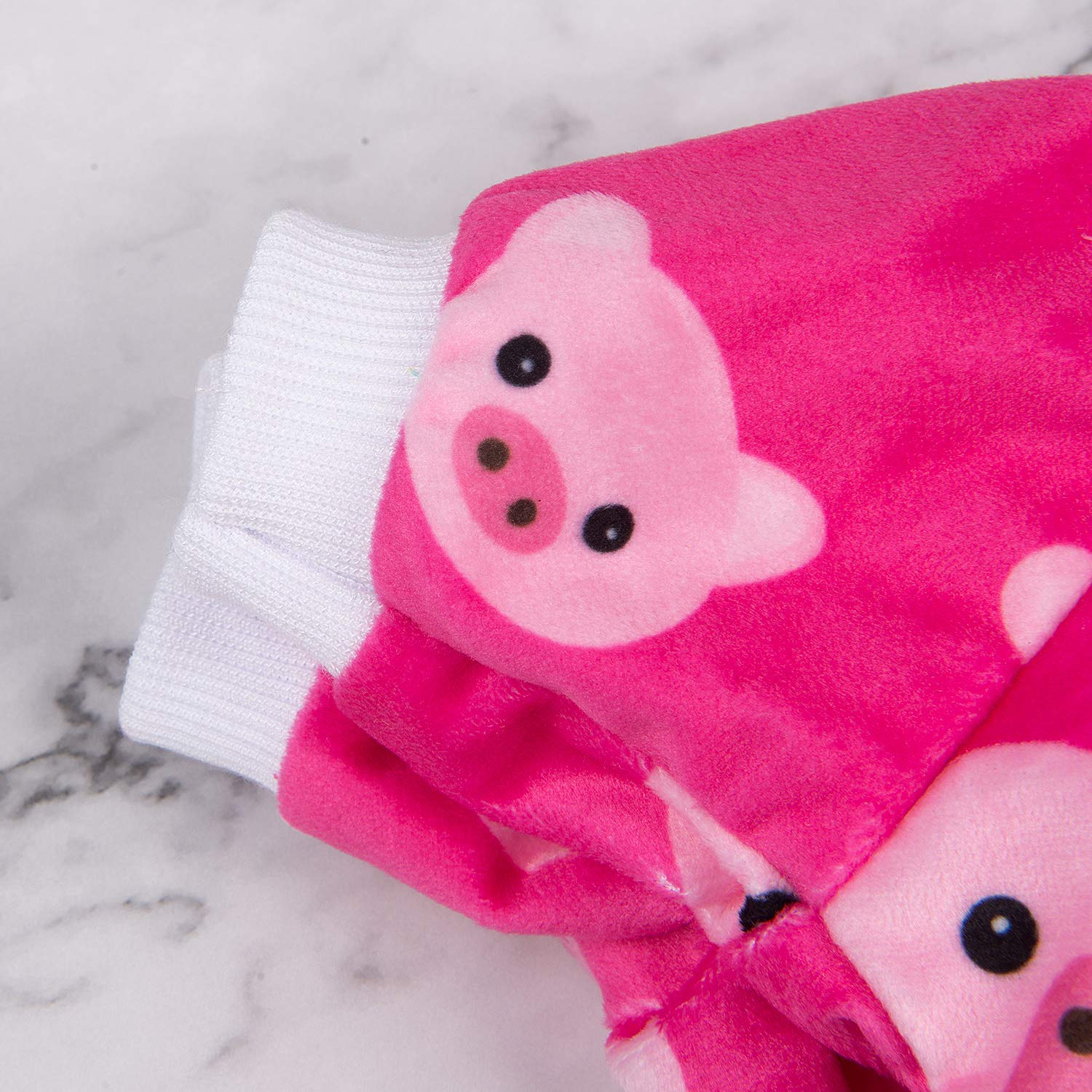 Cutebone Pink Pig Dog Pajamas Cute Cat Clothes Pet Pjs Onesie, Medium P46M