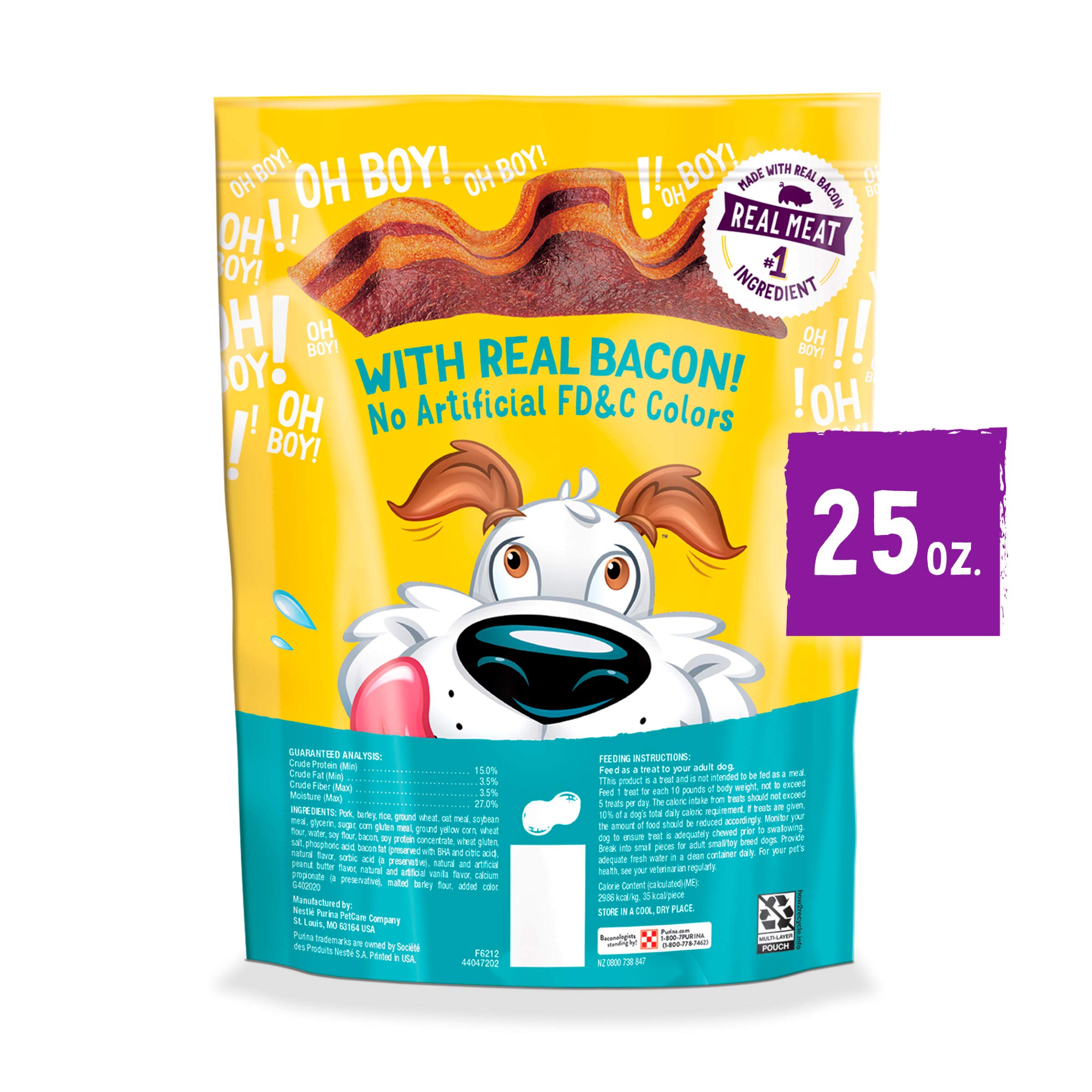 Purina Beggin Strips With Real Meat Dog Treats, With Bacon and Peanut Butter Flavor - 25 oz. Pouch