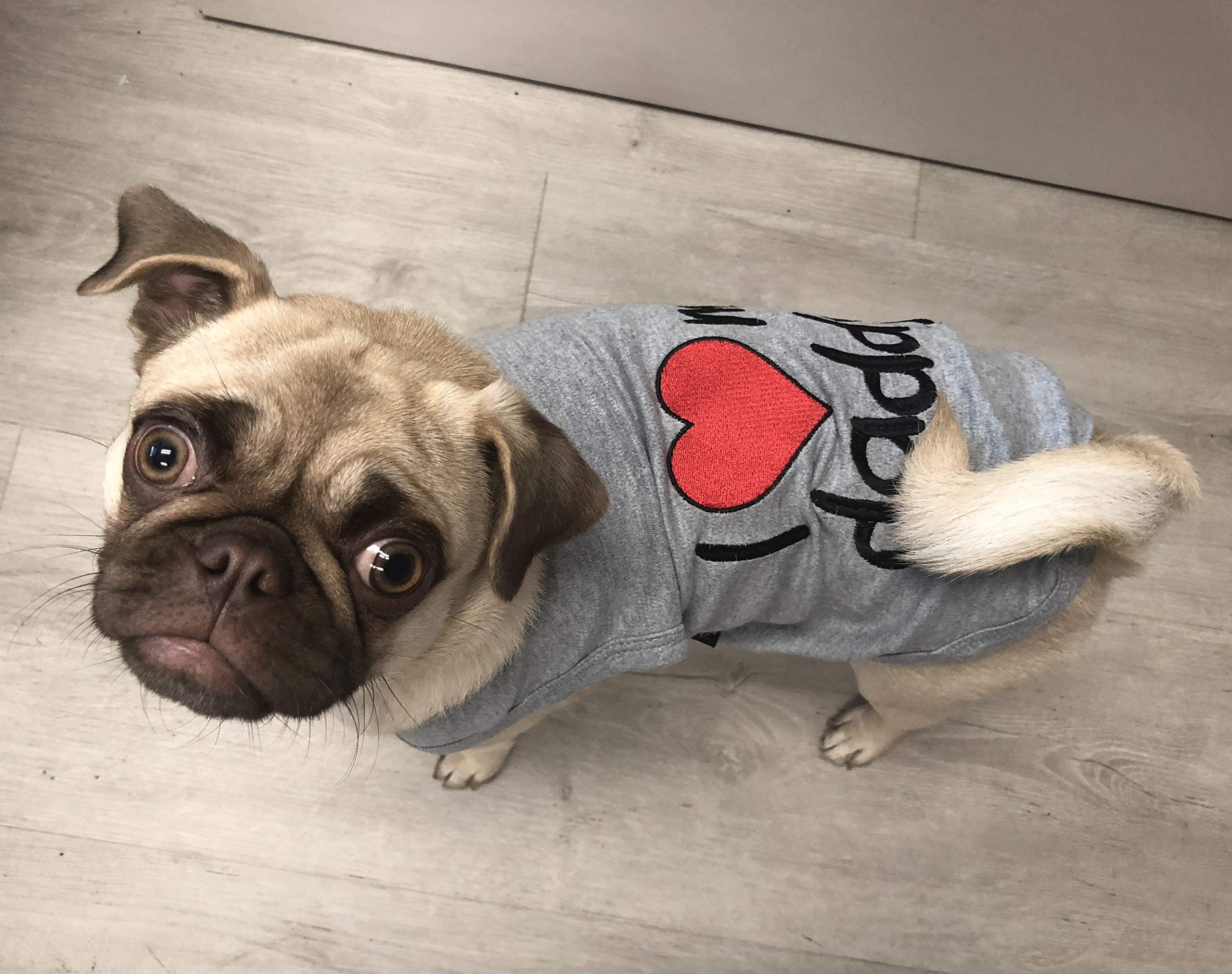 Parisian Pet Unisex Dog T-Shirt - Embroidered 'I Love My Daddy' Fathers Day Dog Tee Shirts - Breathable, Sleeveless Pet Clothes - Dog Shirt For Large Dogs - 2Xl
