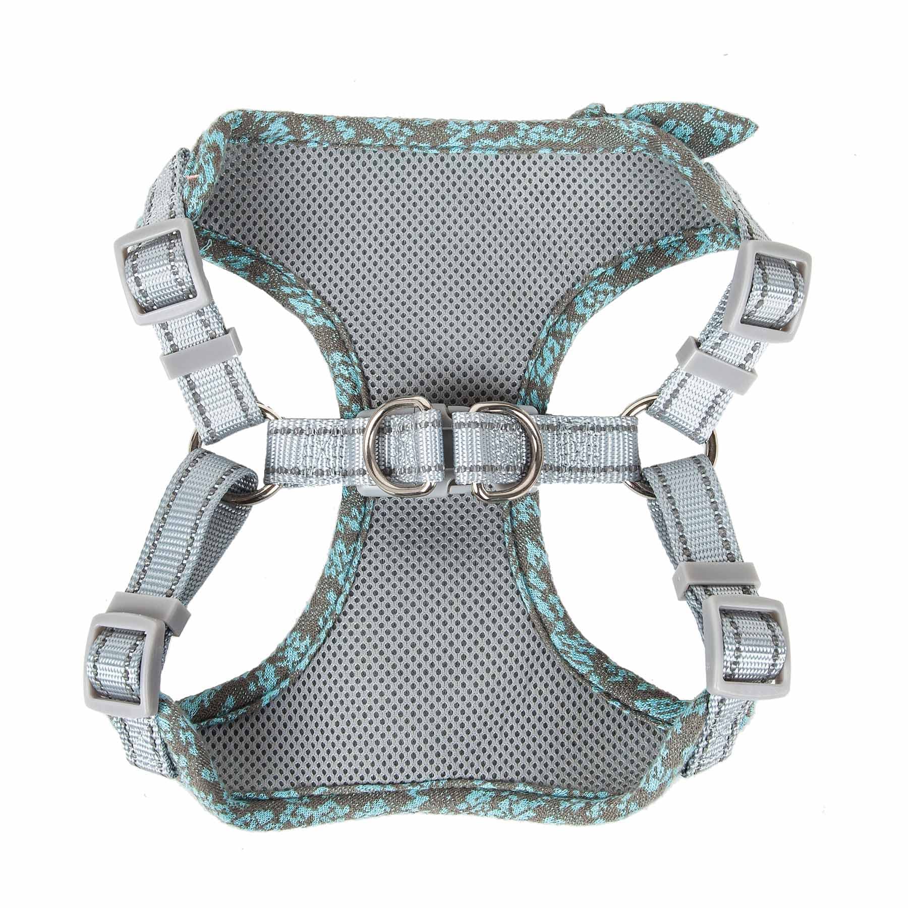 Pet Life A Fidomite Dog Harness With Built-In Designer Textured Dog Bowtie - Pet Harness With Reversible And Breathable Micro-Me