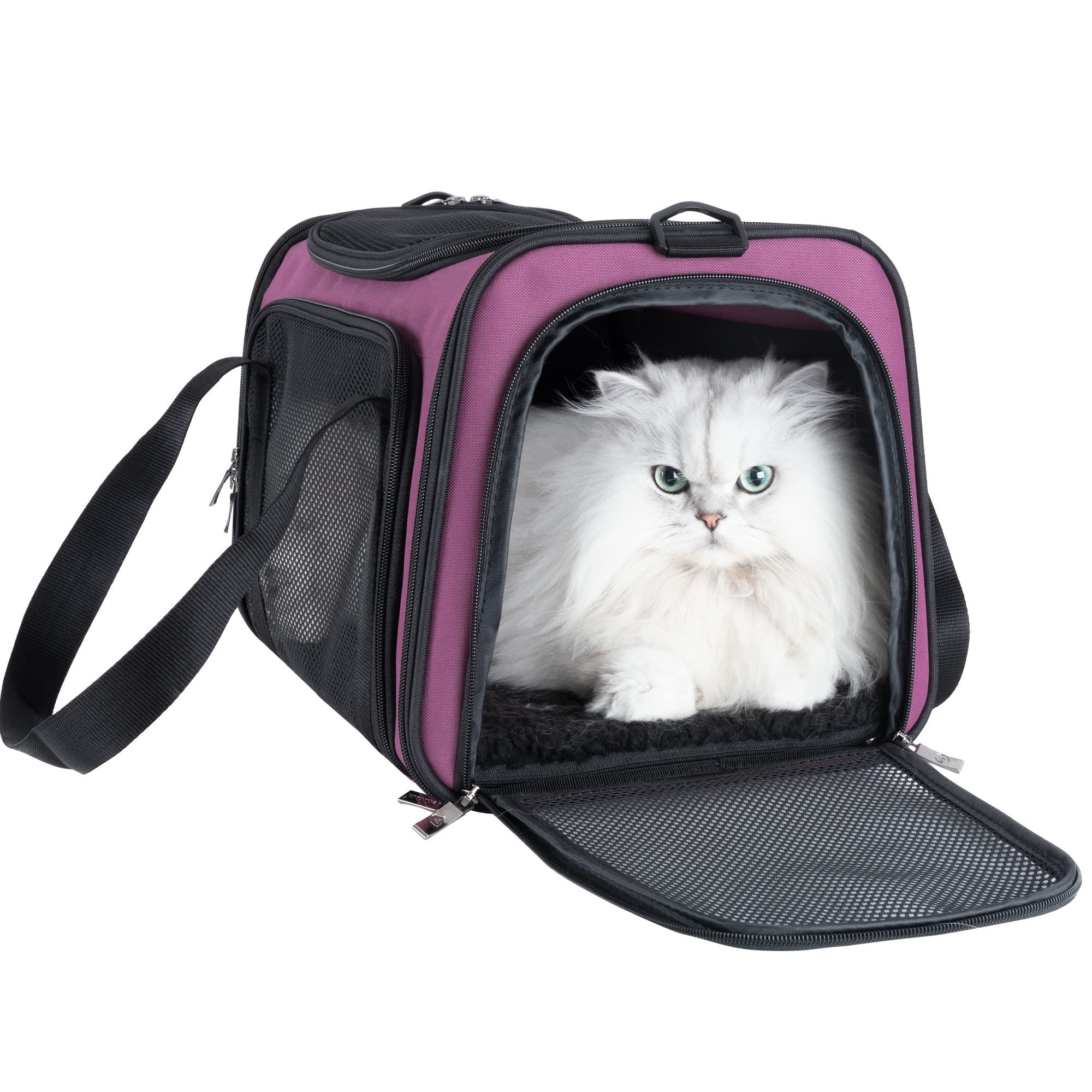 Petisfam Easy Load Pet Carrier For Medium Cats And Small Dogs