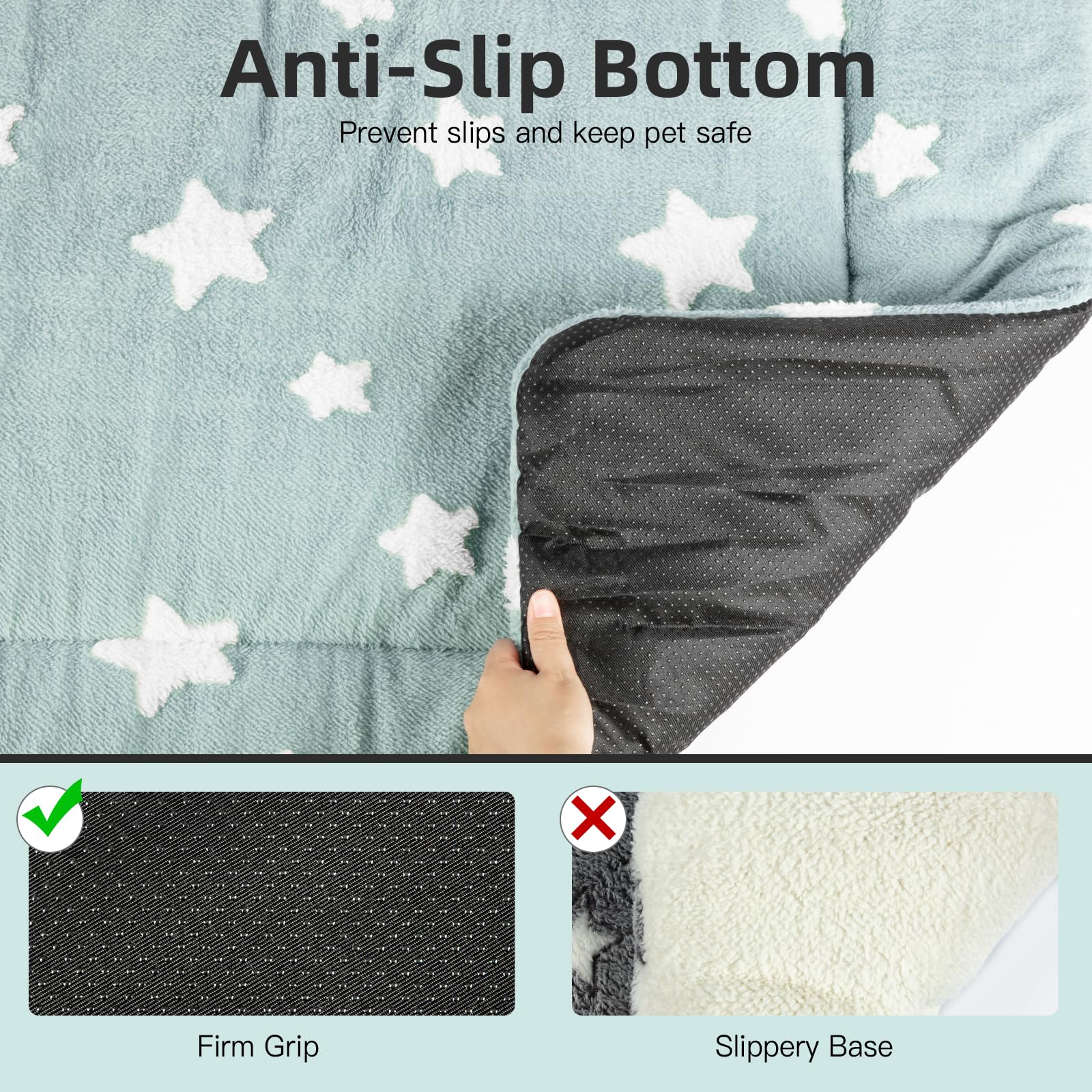 Mora Pets Dog Crate Pad Dog Kennel Bed Mat For Large Dogs Washable Cute Star Pet Bed For 36 Inch Cage Ultra Soft Flat Puppy Cat