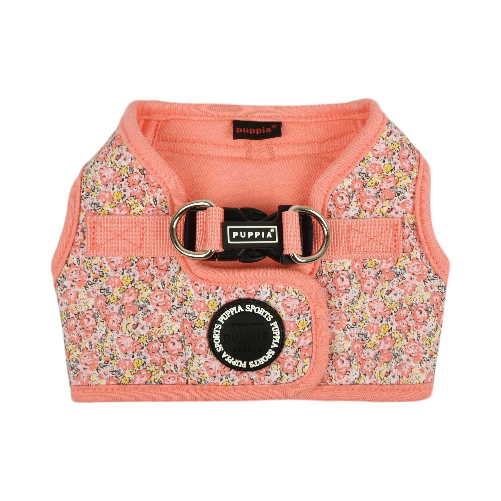 Puppia Kealoha Dog Vest Harness B (Step-In) Fashionable Flower Pattern Spring Summer Harness For Small And Medium Dogs, Pink, X-