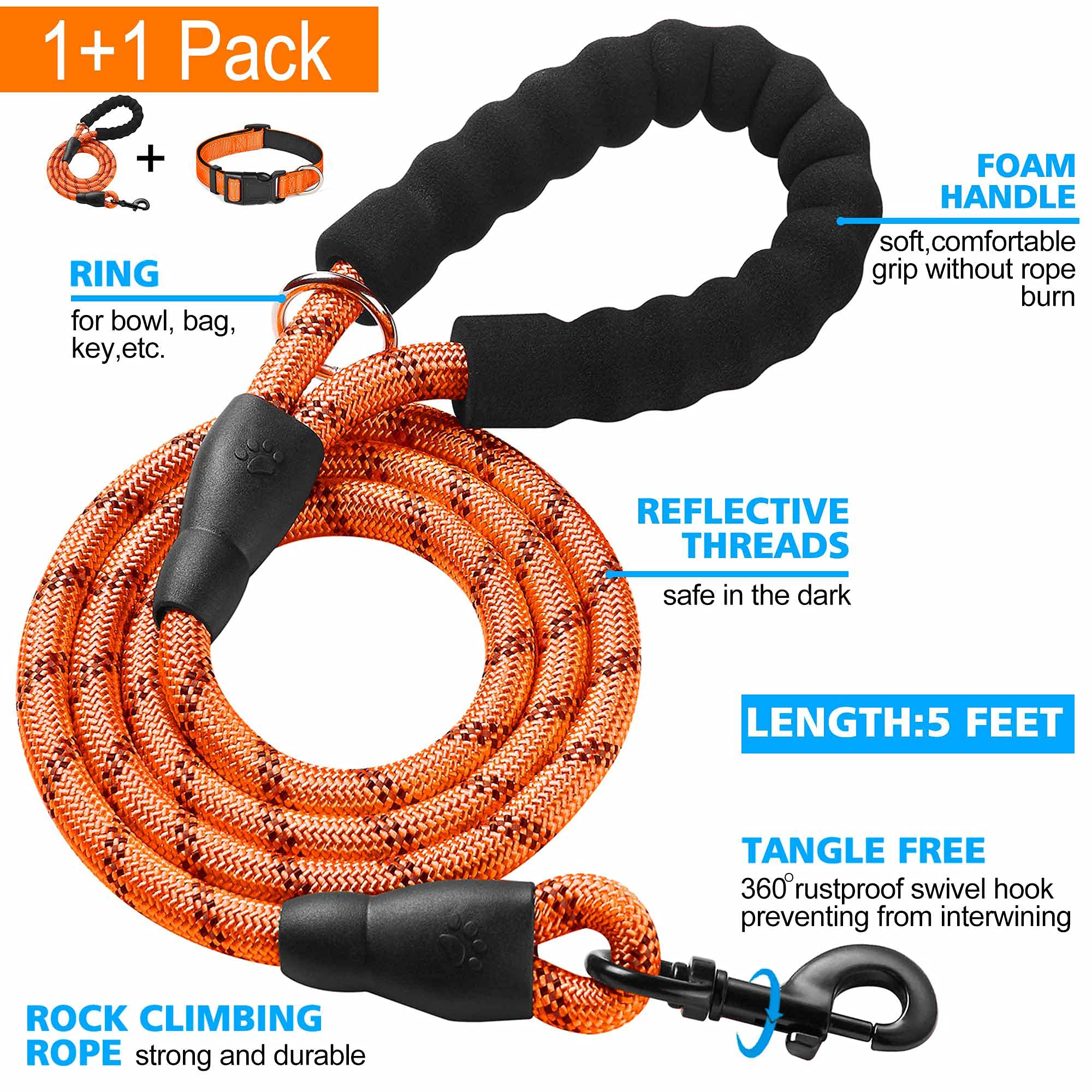 Ladoogo Reflective Dog Collar Padded With Soft Neoprene Breathable Adjustable Nylon Dog Collars For Small Medium Large Dogs (Sma