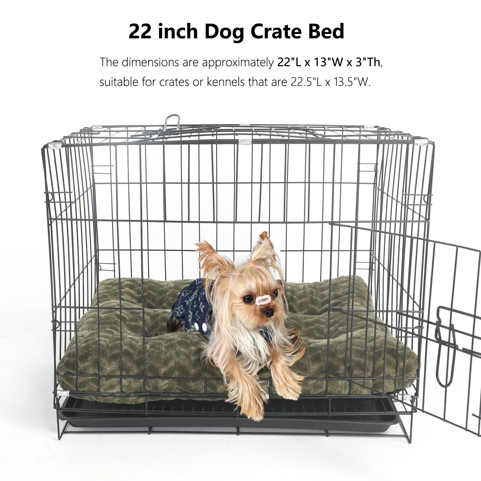 Necesitar Puppy Bed For Small Dogs Washable Ultra Soft Crate Bed For 22 Inch Cages With Anti-Slip Cozy Soft Sleeping Pillow Up T