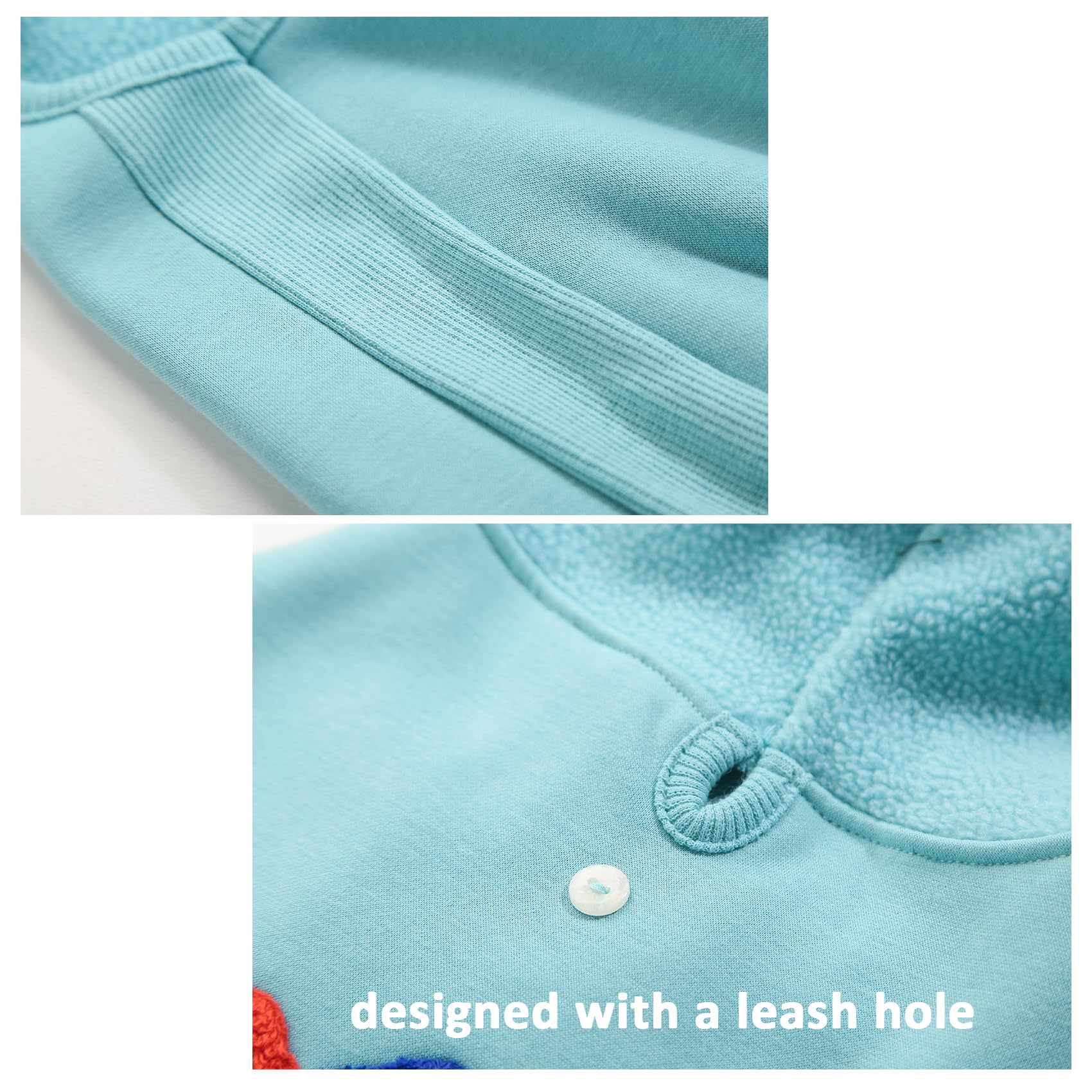 Winter Hoodie Coat, Plush Vest Jacket, Autumn Warm Clothes For Dogs (Pale Blue-Xlarge)