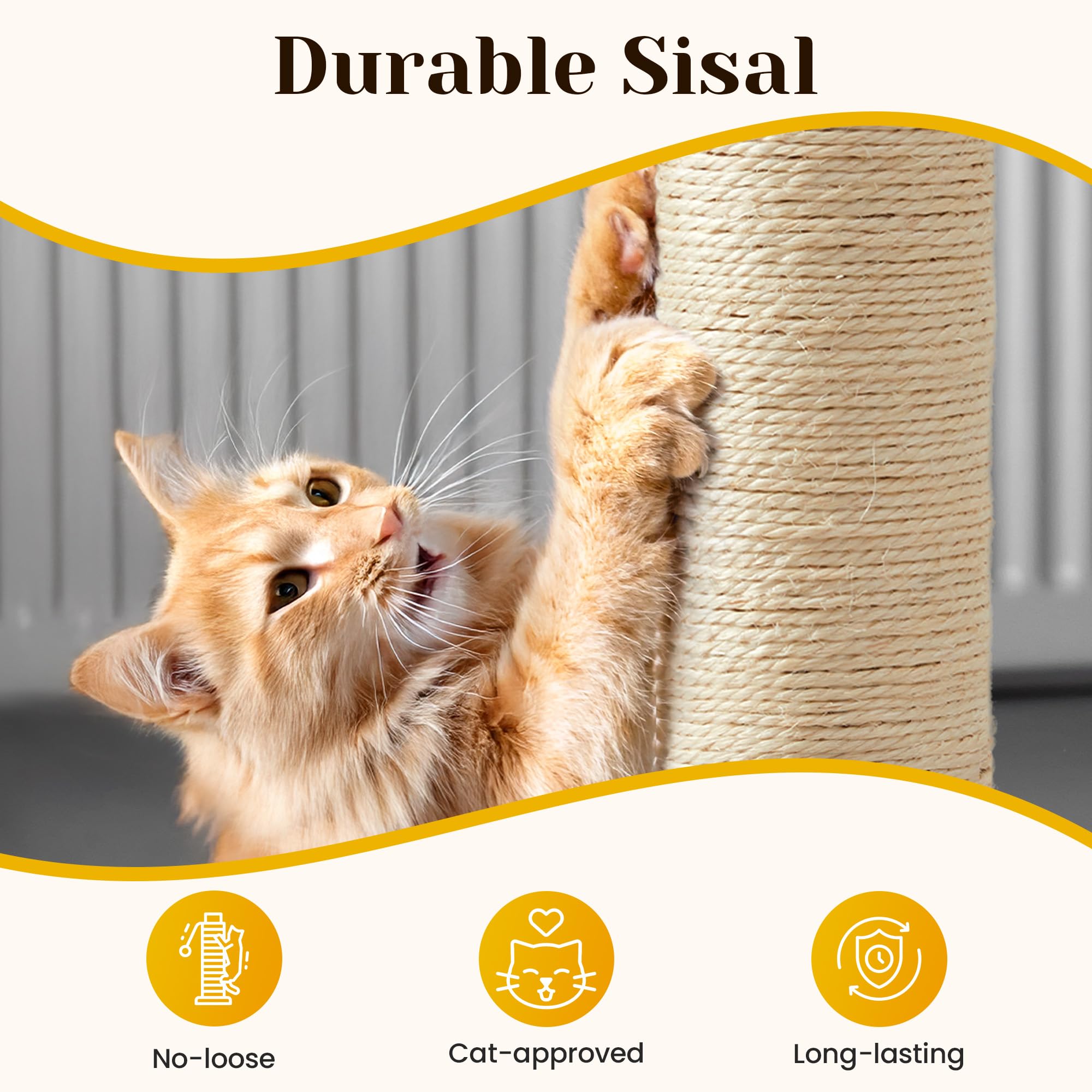 Fansafurn 22In Cat Scratching Post (Grey)