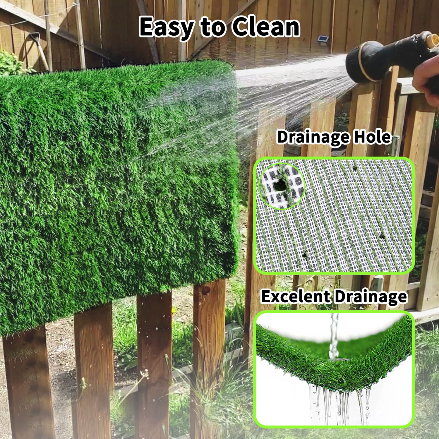 Grass Pad For Dogs 59.1 X 39.4 Inches, Strong Absorbency Soft And Real Grass For Pets Potty Training, Easy To Clean Fake Grass F