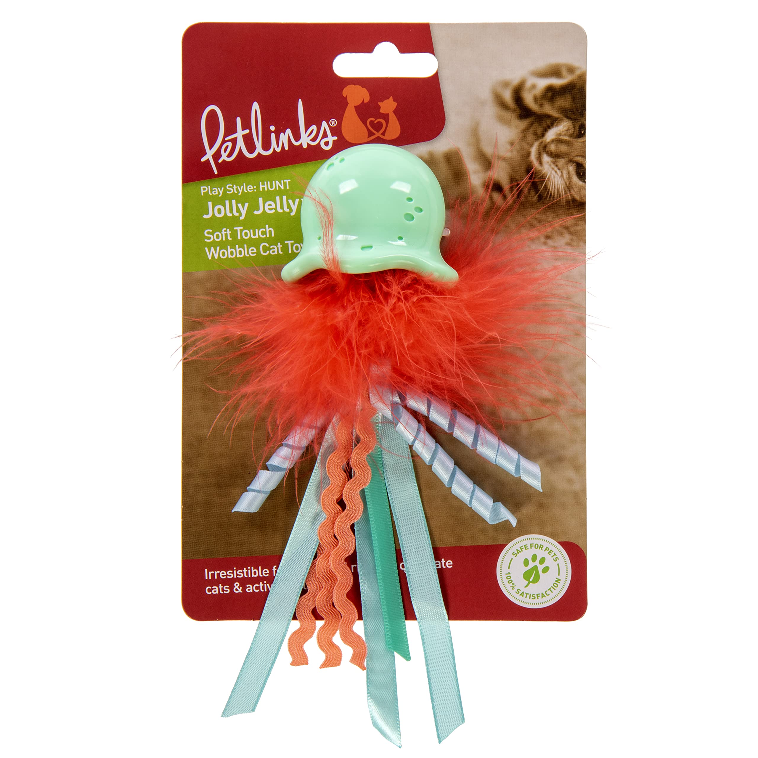 Petlinks Jolly Jelly Soft Touch Wobble Cat Toy - Multi Color, One Size
