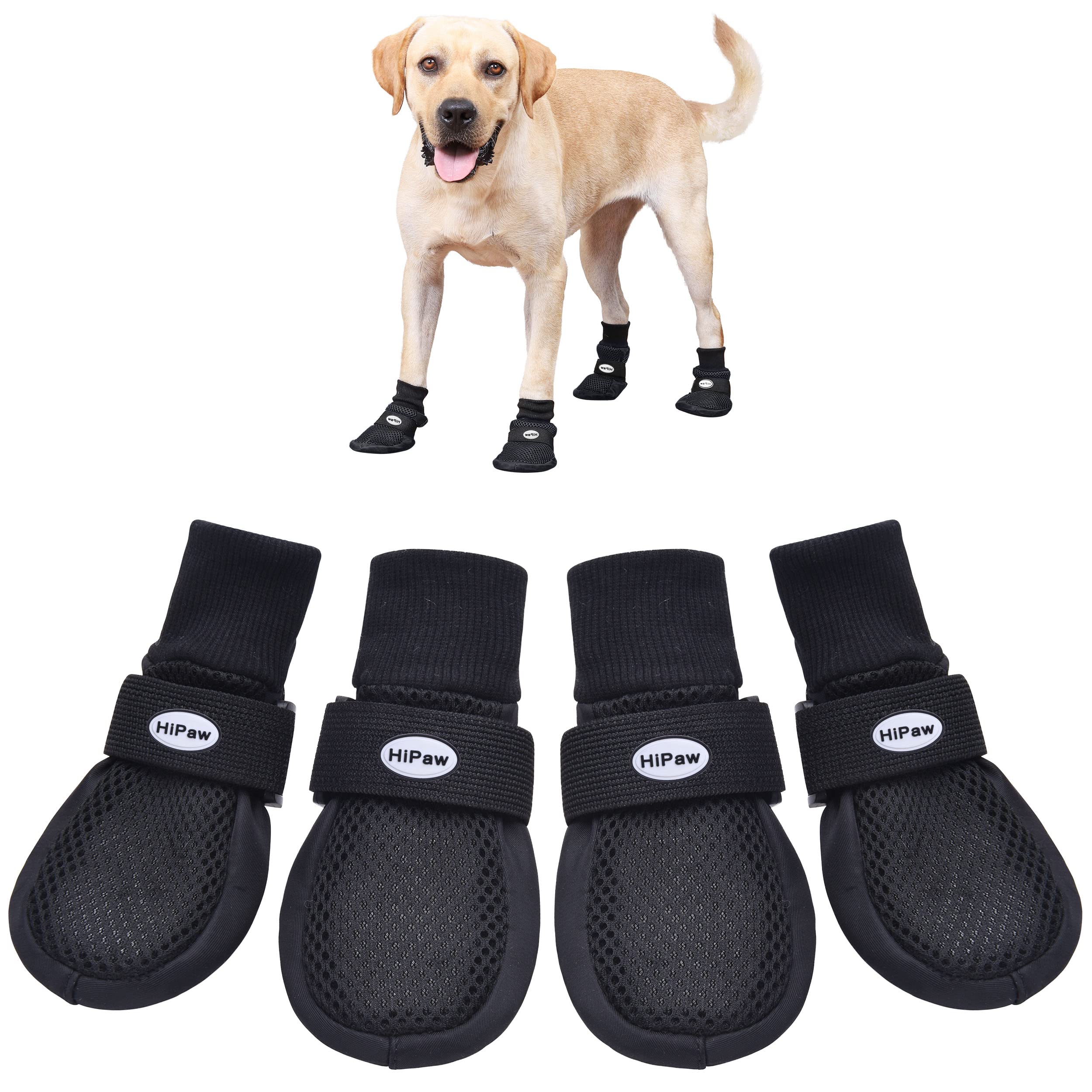 Hipaw Summer Breathable Dog Boots Nonslip Sole Paw Protector For Hardwood Floor