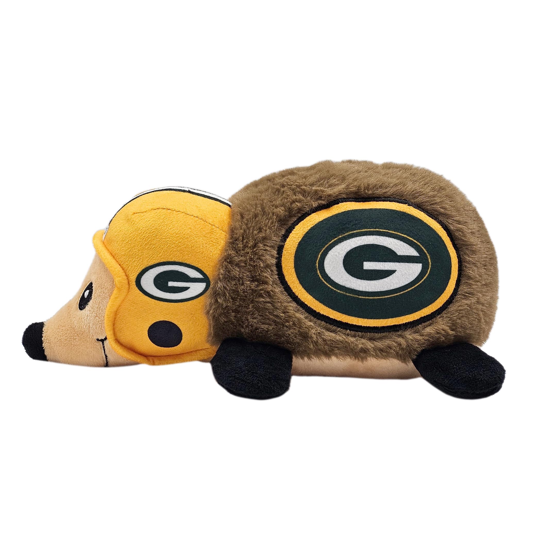 Nfl Green Bay Packers Plush Hedgehog Toy For Dogs & Cats, Cool Soft Pet Toy For Fun And Interactive Play, Dog Chew Toy With Sque