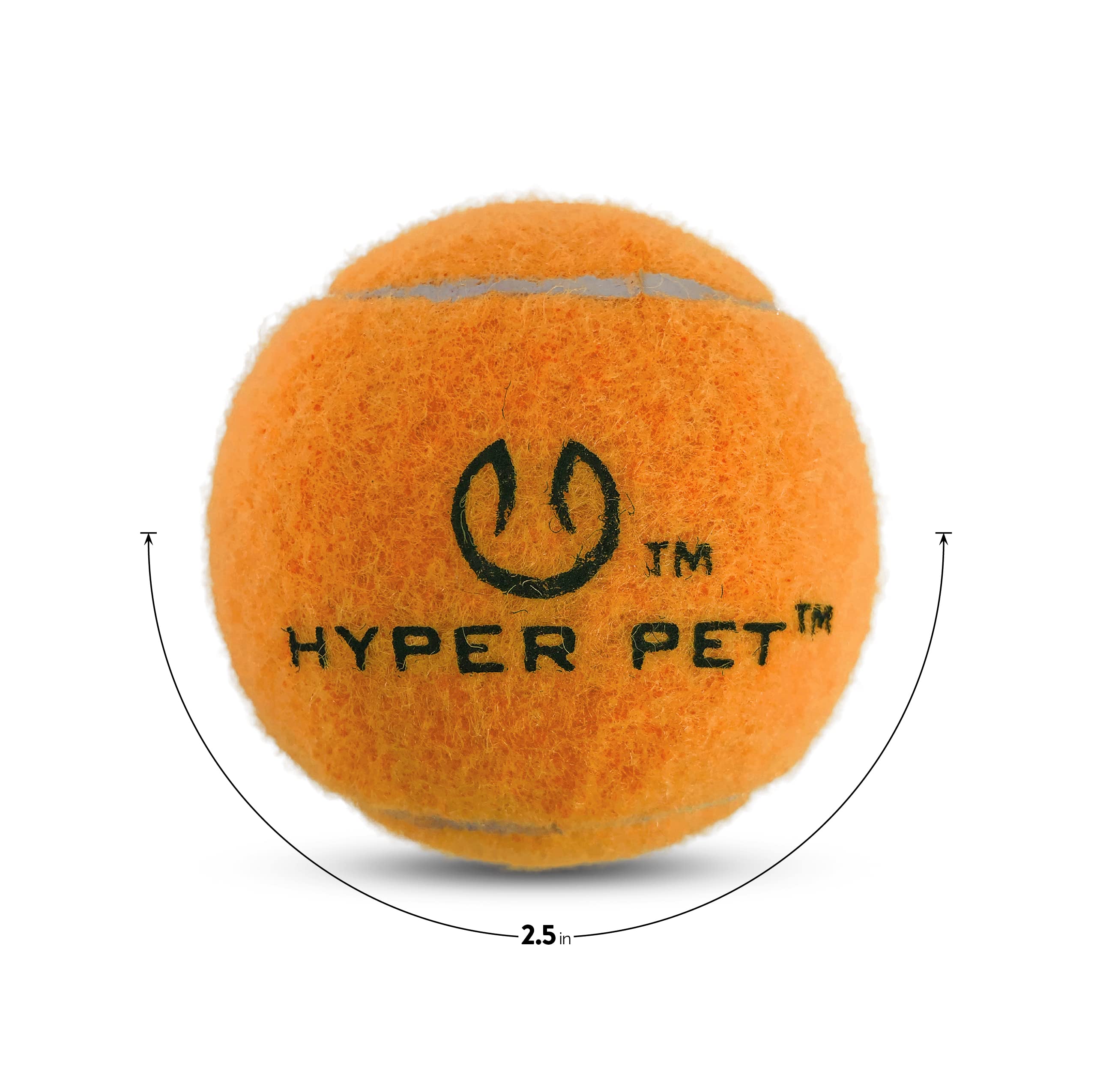 Hyper Pet Tennis Balls For Dogs (Safe Ball For Exercise And Training) Interactive Dog Toys Work With Hyper Pet K9 Kannon K2 Dog Ball Launcher - 4 Pack 2.5' Orange