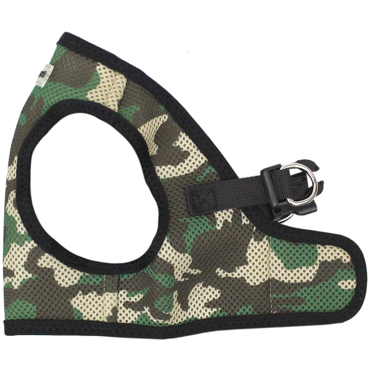 Parisian Pet Step In Dog Harness - Adjustable Freedom Harness - Green Camo Dog Vest Harness - 100% Mesh Fabric Cooling Dog Harness - Idle For Outdoor Adventures - Dog Harness Medium Sized Dog - M