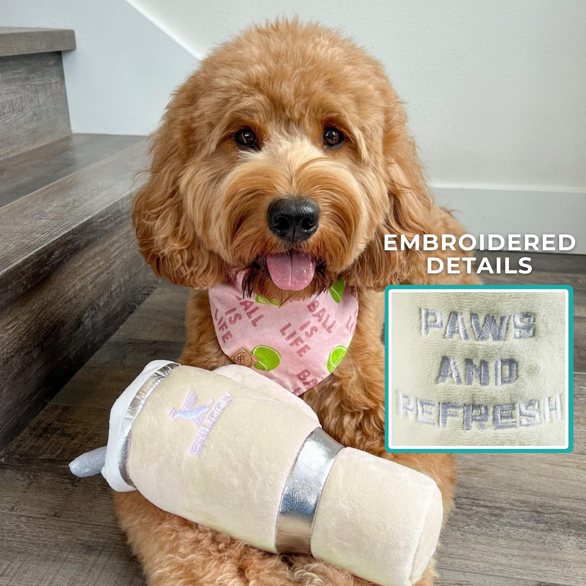 Haute Diggity Dog Snuggly Cup, Plush Designer Dog Toys With Interactive Squeaker, Stimulating Pet Enrichment, Machine-Washable &