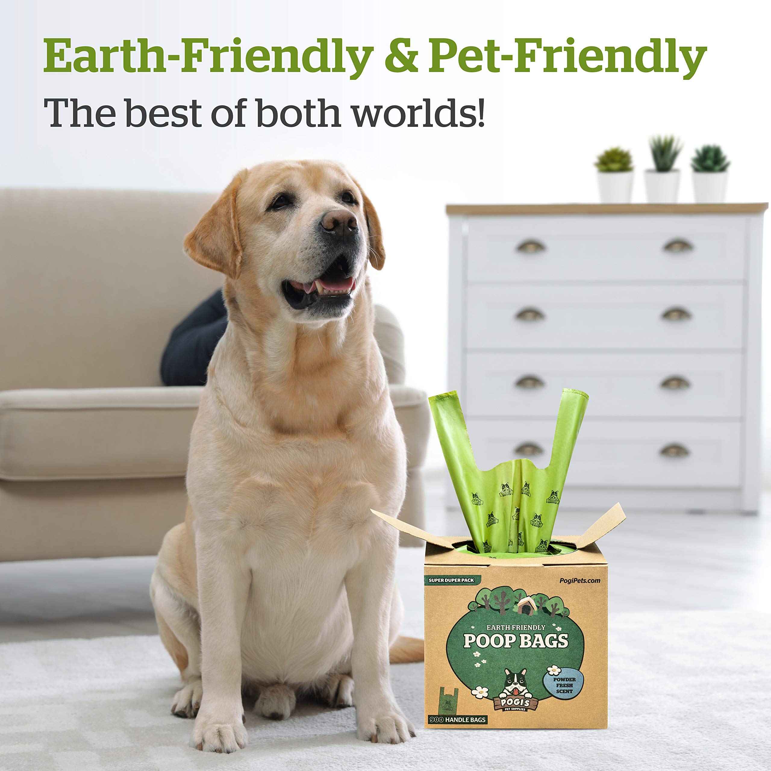 Pogi'S Dog Poop Bags With Handles Bulk - 900 Doggy Poop Bags With Easy-Tie Handles - Leak-Proof, Ultra Thick, Scented Poop Bags For Dogs, Cat Poop Bags