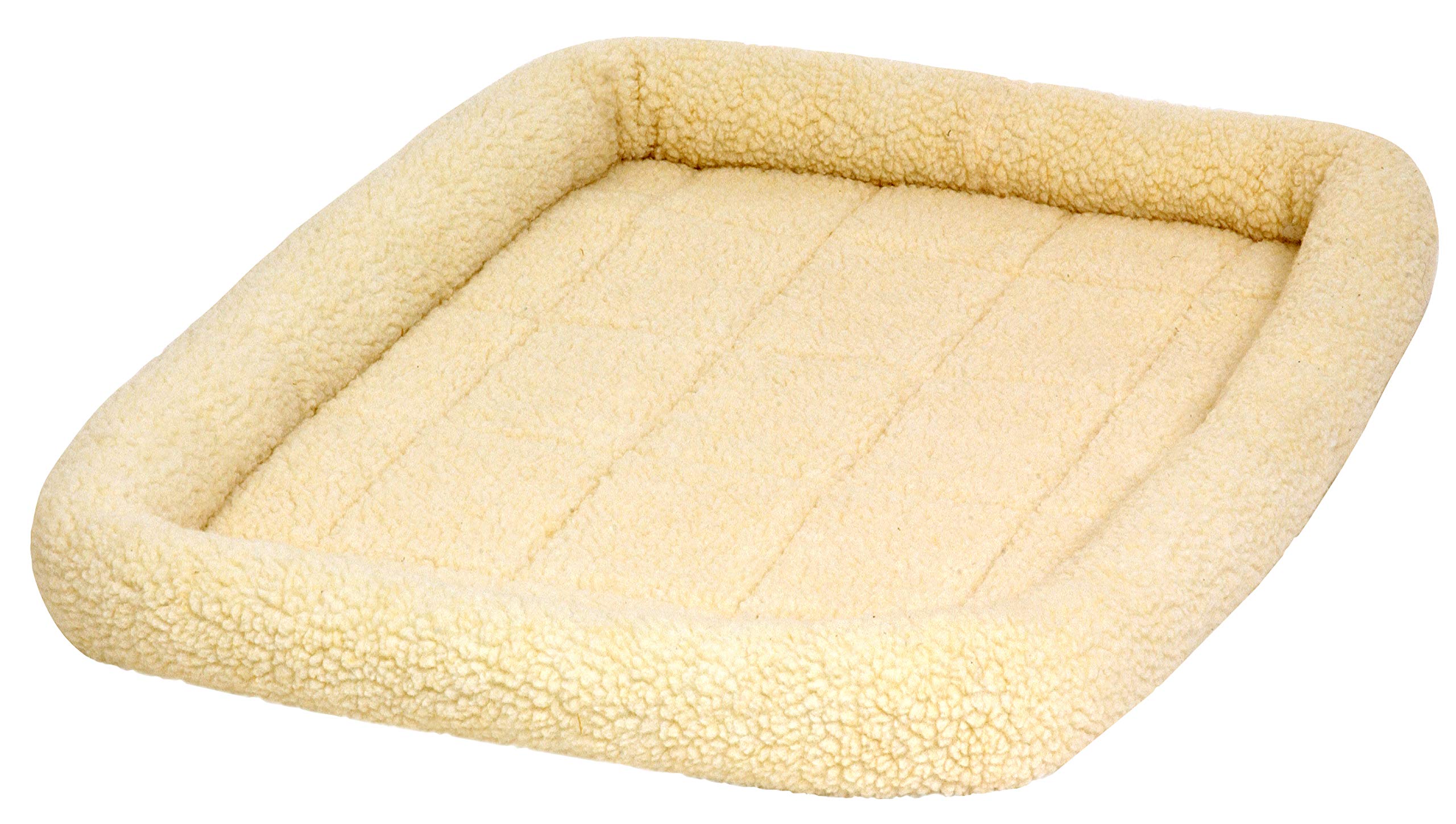 Little Giant Pet Lodge Fleece Pet Bed, 35 Inch Large Size, Cream