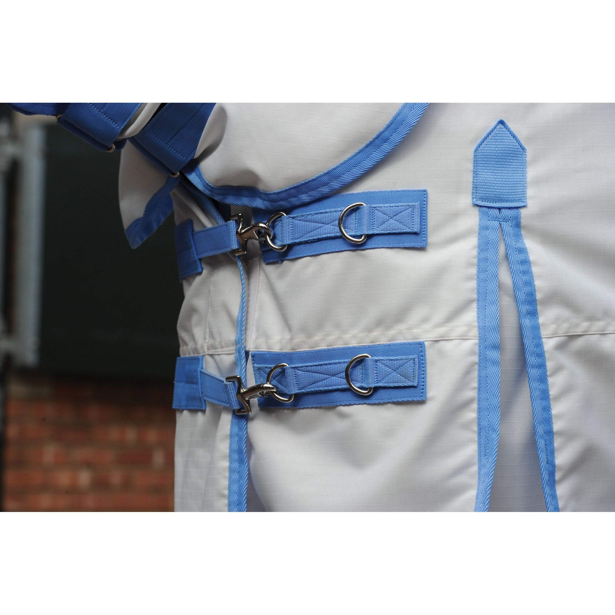 WeatherBeeta ComFiTec Sweet Itch Shield Combo Neck, White/Blue, 66