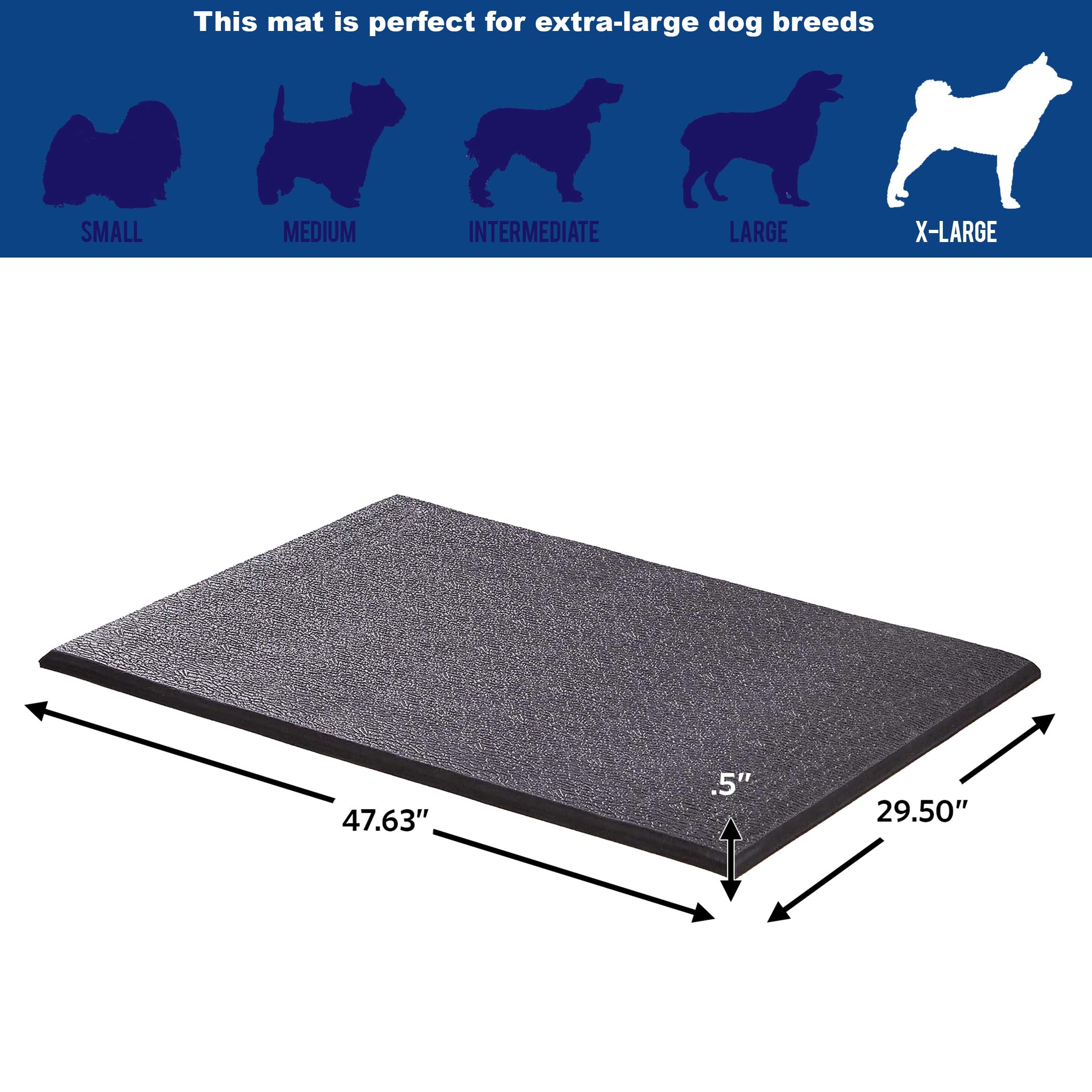 Midwest Homes For Pets Cushioned Dog Crate Mate, 48 Inch Black