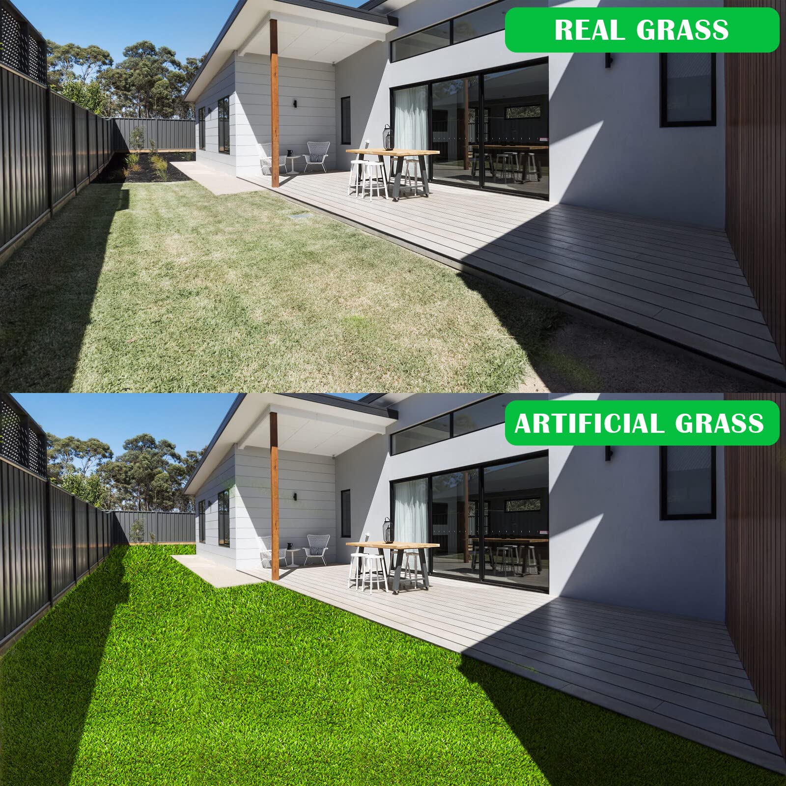 Zgr Artificial Garden Grass 6 Ft X 10 Ft Premium Lawn Turf, Realistic Fake Grass, Synthetic Turf, Thick Pet Turf, Fake Faux Grass Rug With Drainage Holes Indoor/Outdoor Landscape Customized Available