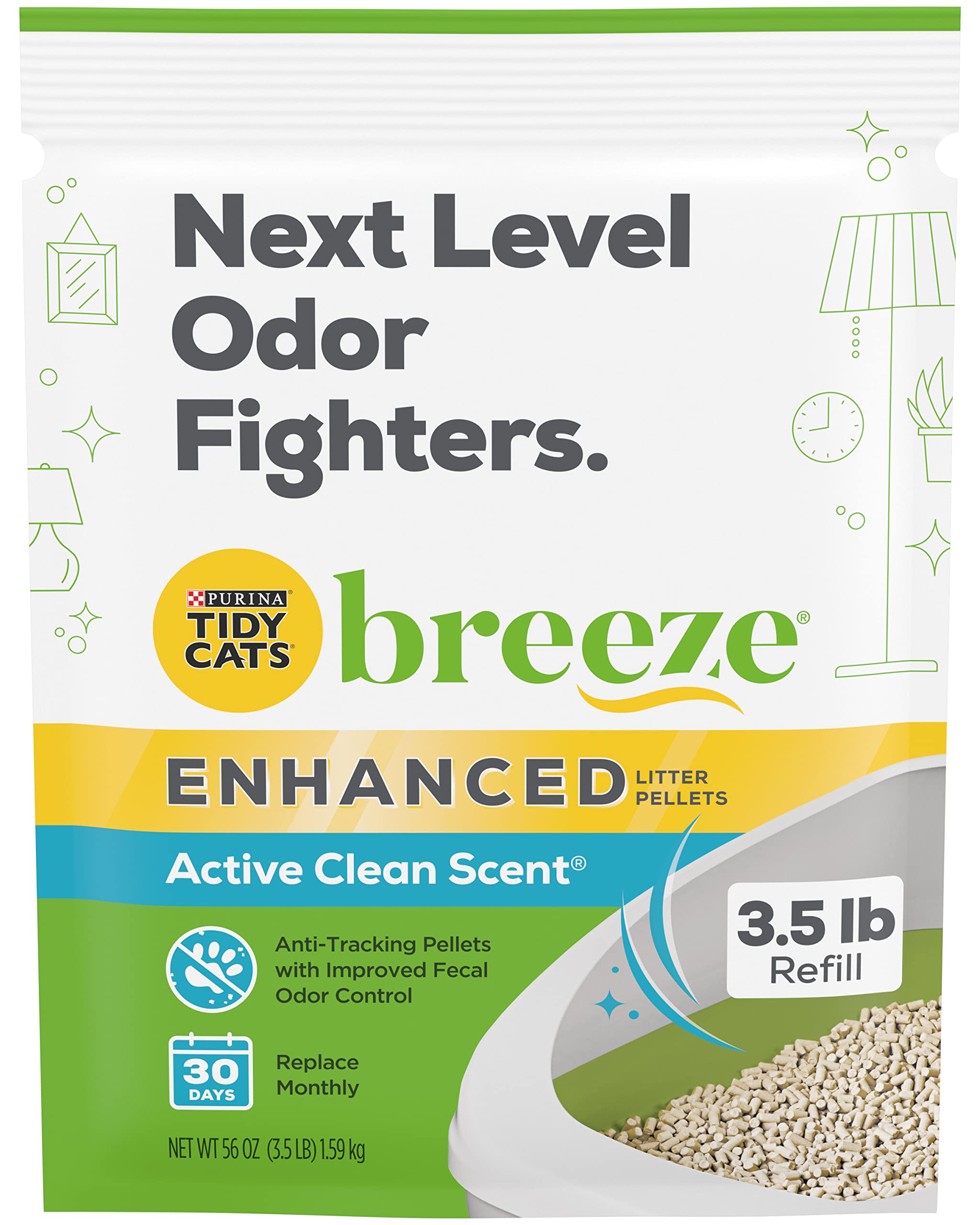 Purina Tidy Cats Breeze Litter Pellets, Enhanced Litter Pellets 3.5 Lb (Pack Of 2)