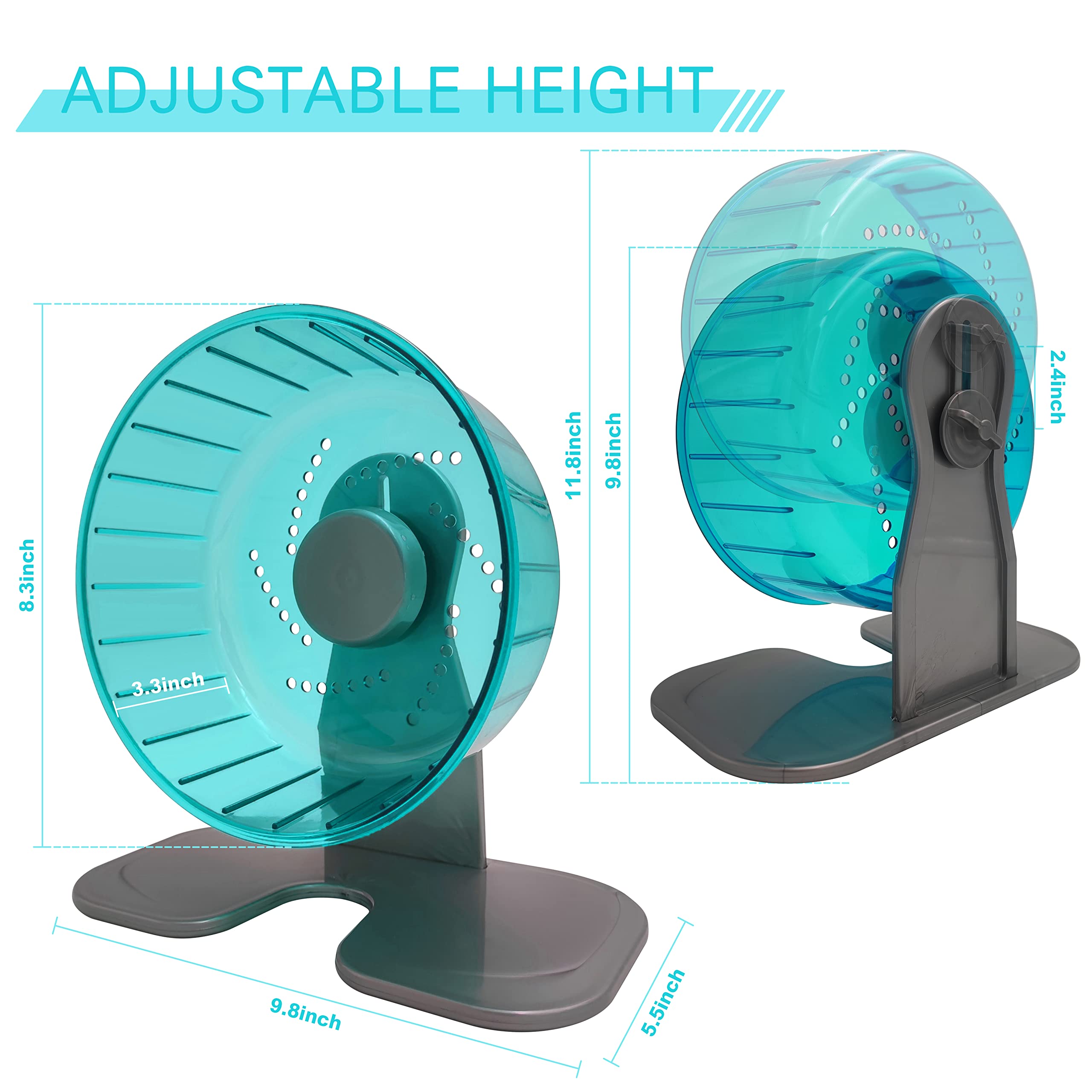 Petest Hamster Exercise Wheel, Silent Spinner Hamster Running Wheels, Diameter 8.3 Inch, Green