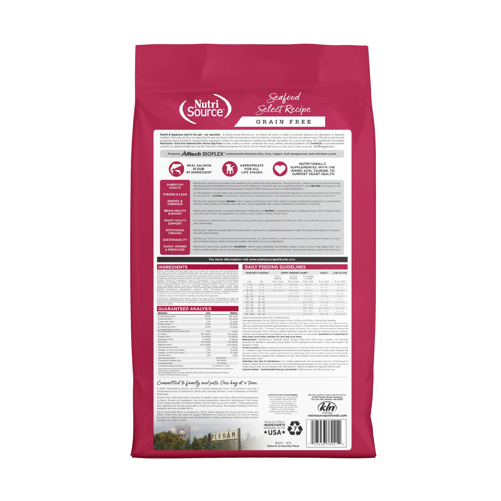NutriSource Seafood Select Grain Free Dry Dog Food, Salmon and Menhaden Fish Meal, 12LB