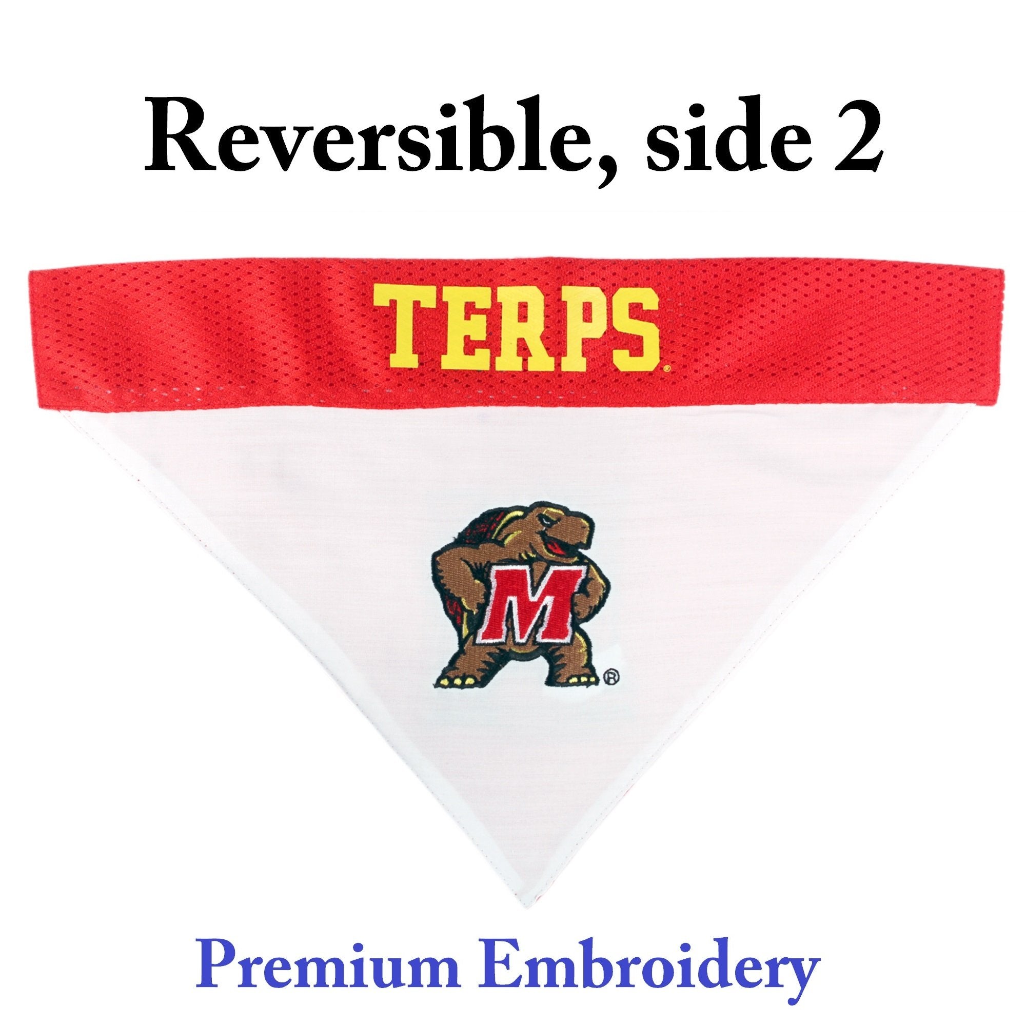 Pets First Collegiate Pet Accessories, Reversible Bandana, Maryland Terrapins, Small/Medium