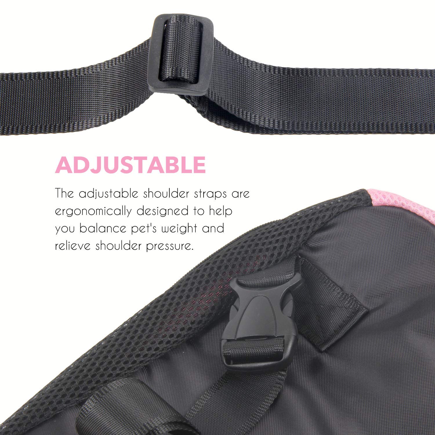 Dog Carrier Pink Legs Out Front Pet Carrier Backpack Comfortable Puppy Bag With Shoulder Strap And Sling For Travel Hiking Campi