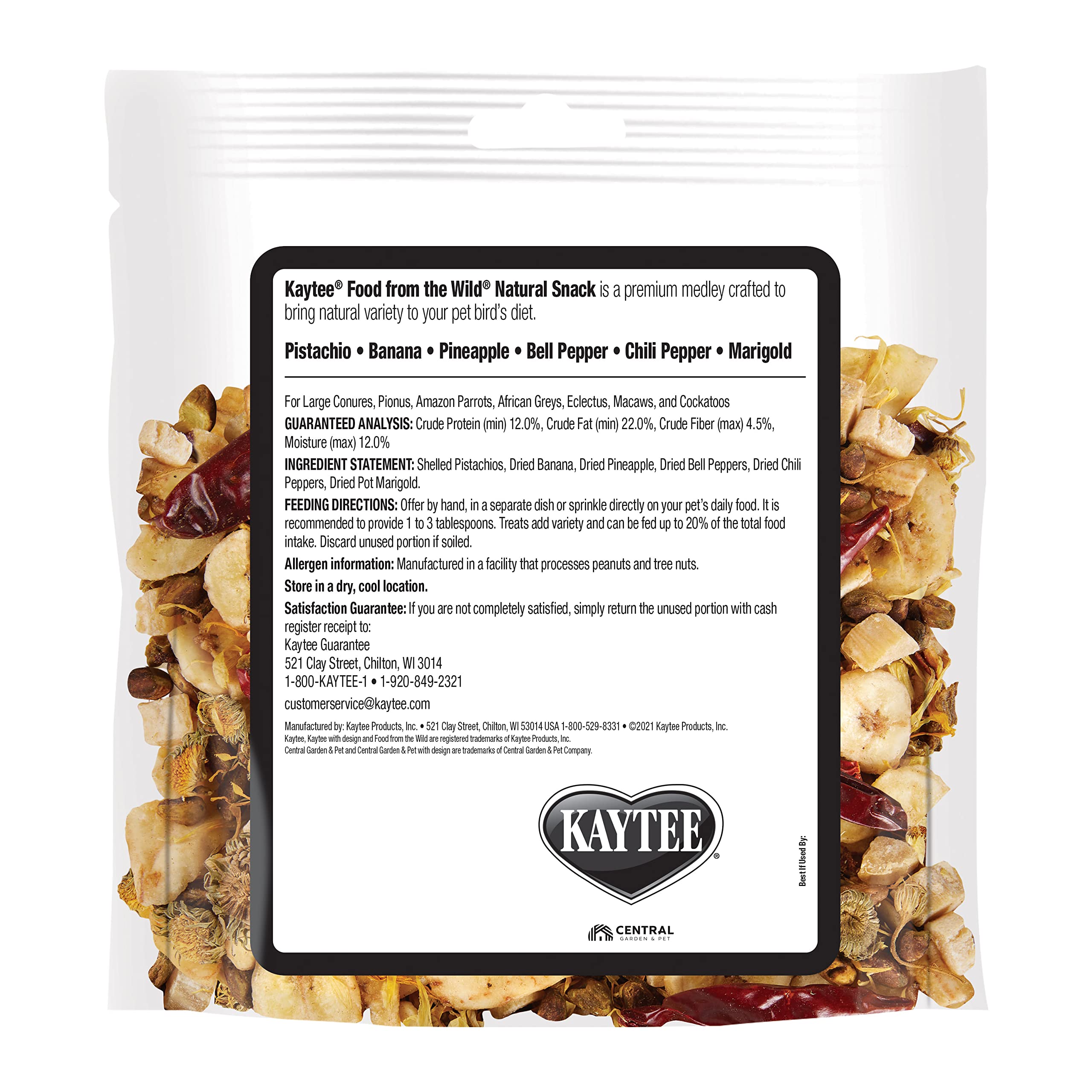 Kaytee Food From The Wild Natural Snack Food Treats For Pet Birds, 3 oz.