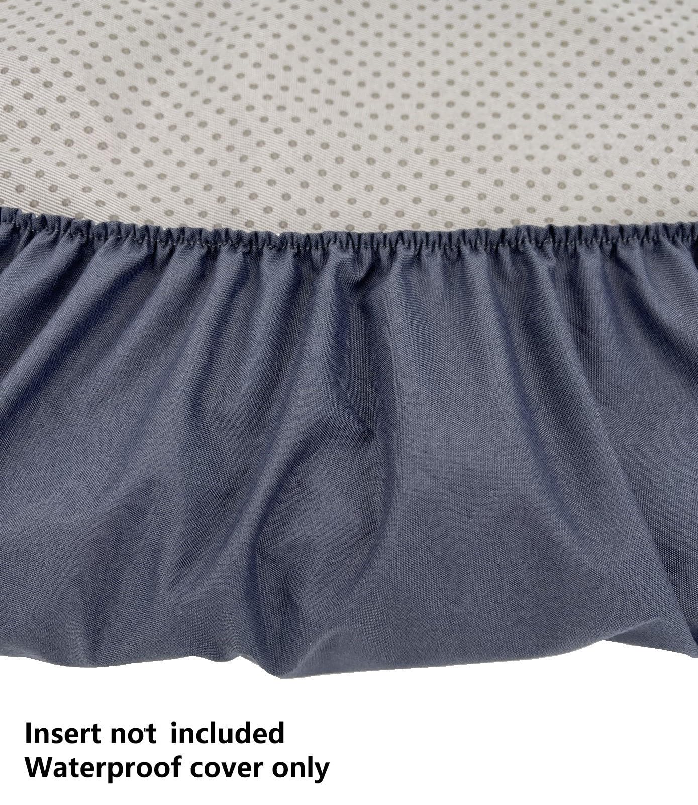 Eechicspace Elastic Waterproof Dog Bed Plastic Cover Bluish-Gray 20 X 15 Inch