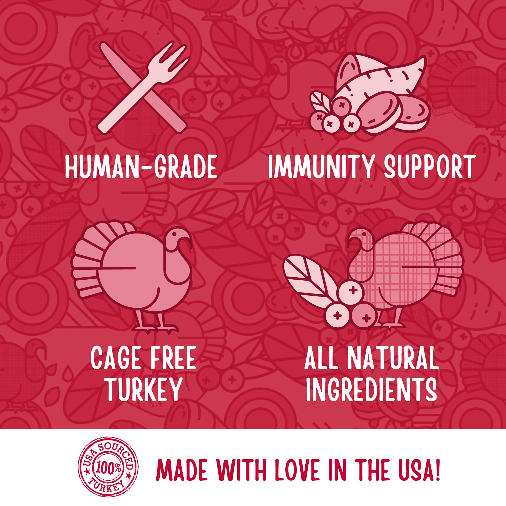 Full Moon Turkey Cranberry Sausage, 12 oz - Savory, Gluten-Free, High-Quality Meat Snack