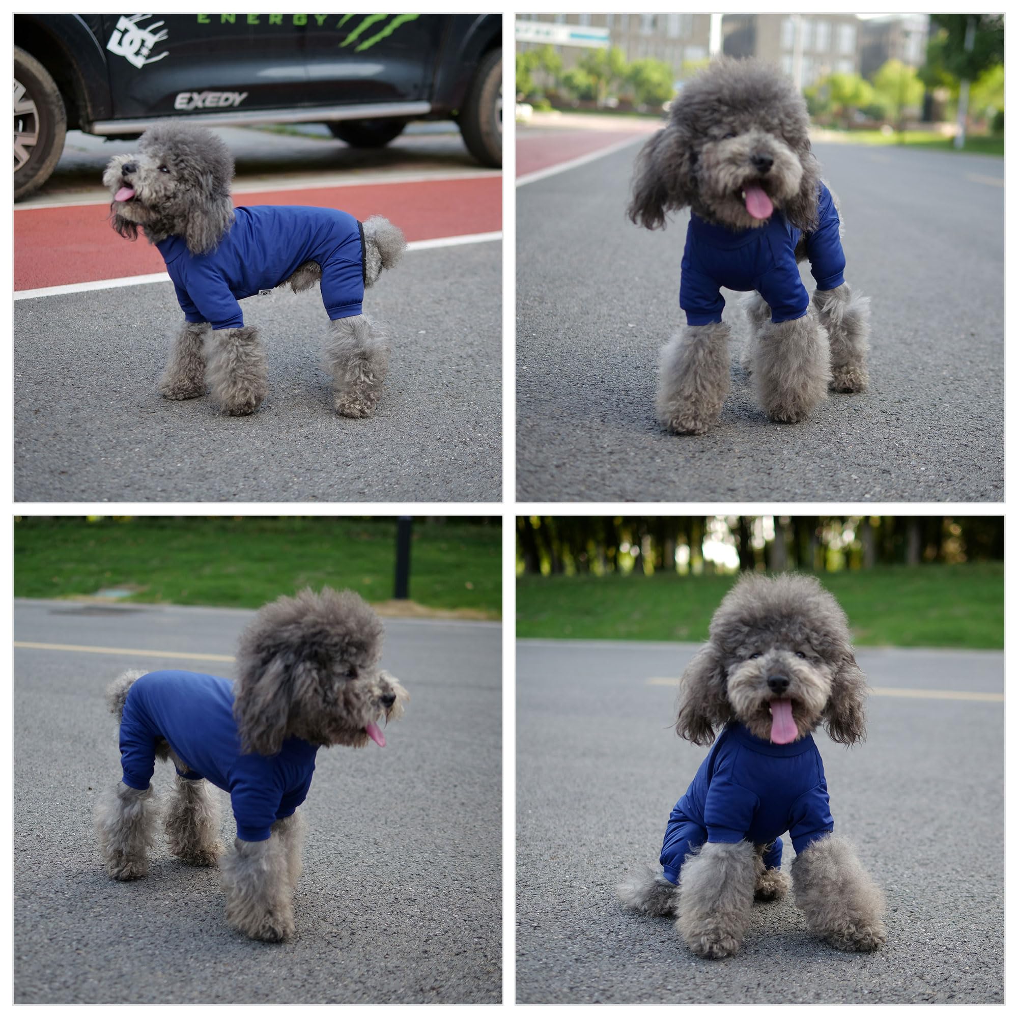 Lovelonglong Dog Jumpsuit With Uv Protection And Quick-Dry Fabric For Spring Summer Pet Pajamas Navy Blue 2Xl