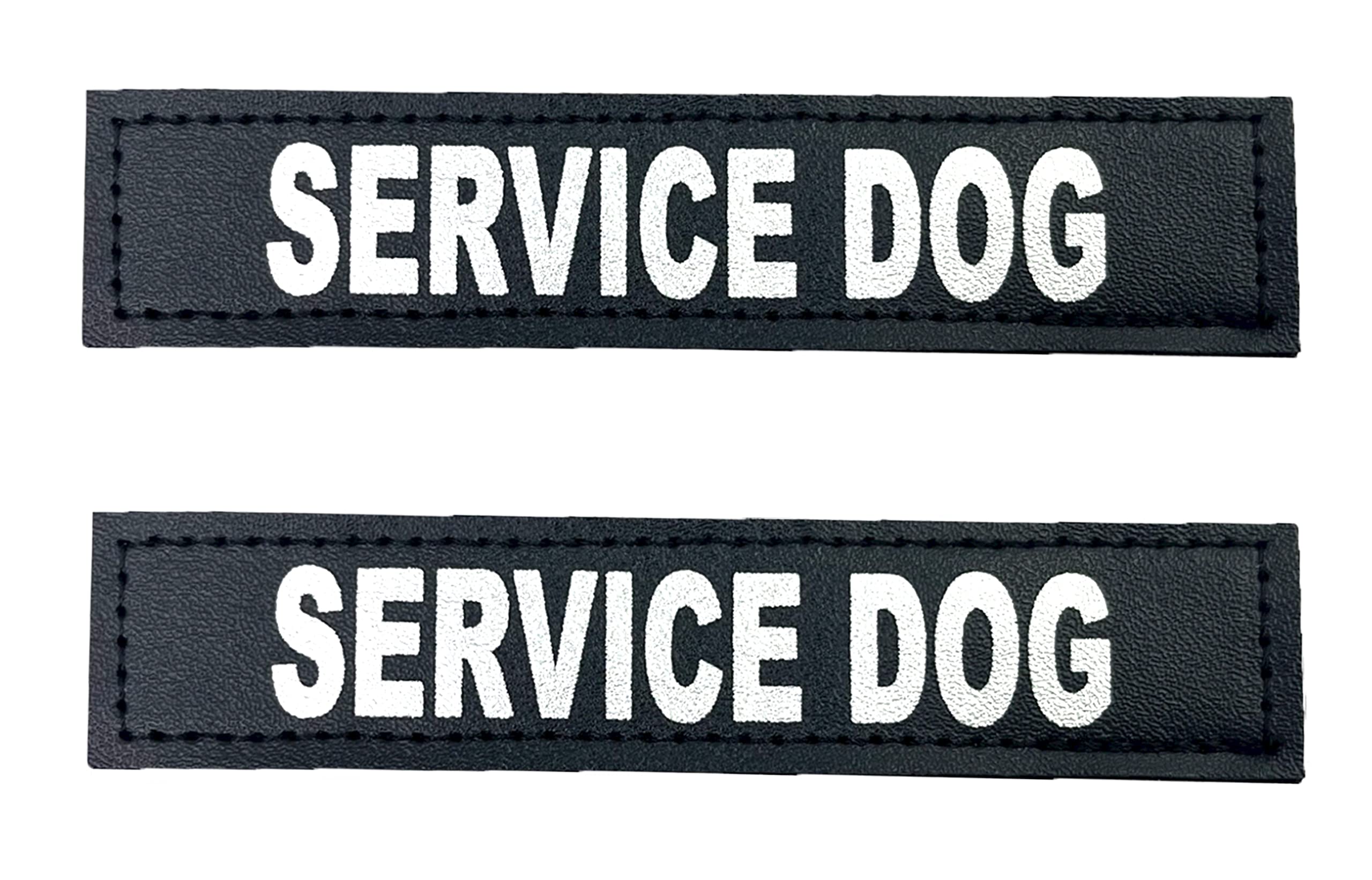 Albcorp Reflective Service Dog Patches With Hook Backing For Service Animal Vests /Harnesses Small (4.6 X 1) Inch