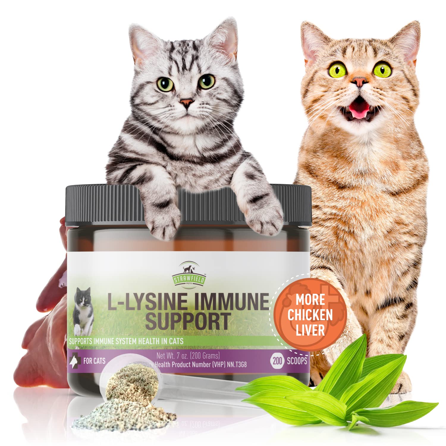 L-Lysine for Cats Supplement Powder Granules for Cat Cold, Sneezing, Congestion, Running Nose, Respiratory, Allergy Relief  Cats