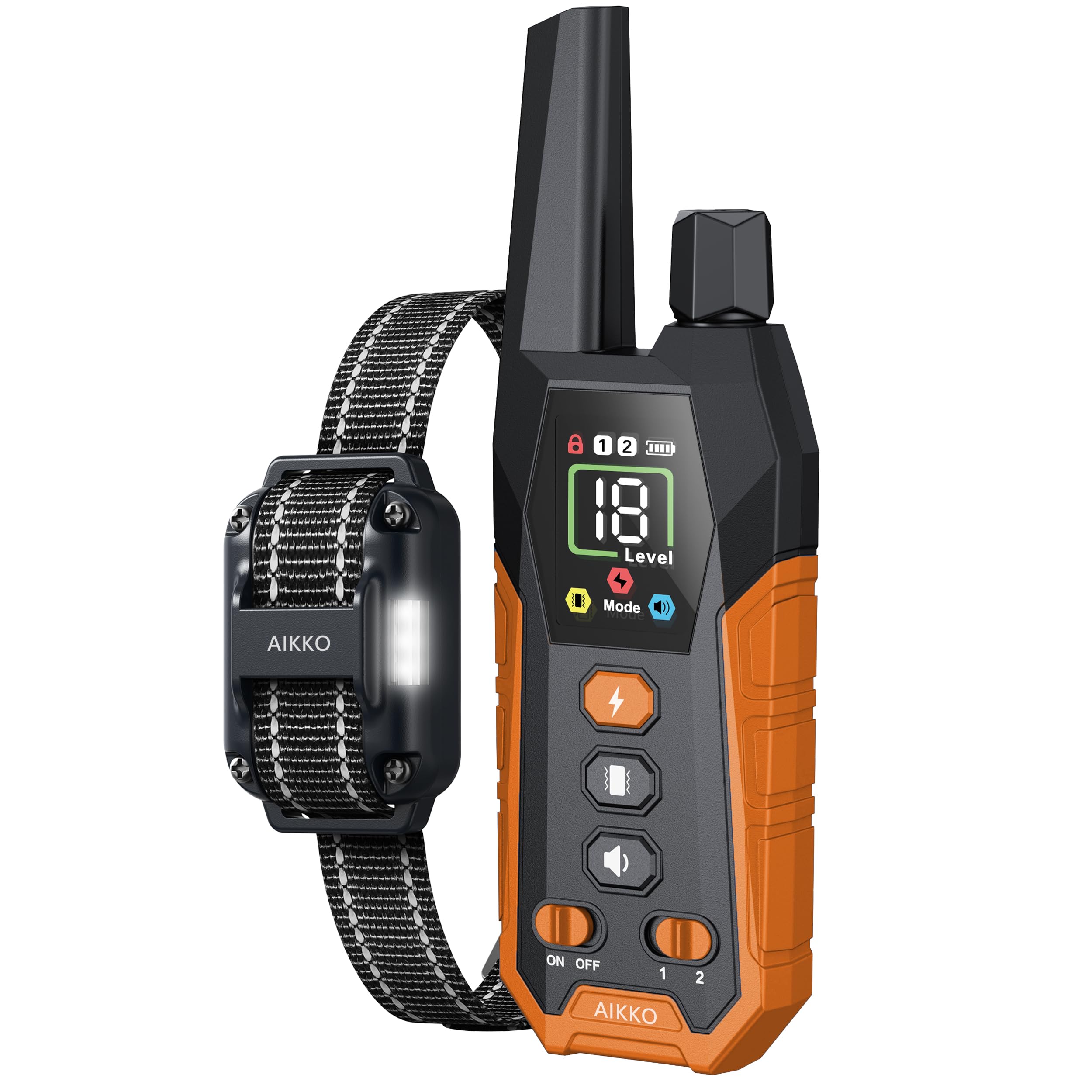 Aikko Dog Shock Collar with Remote - 3300FT Training Collar for Small Medium Large Dogs, IPX7 Waterproof Rechargeable eCollar wi