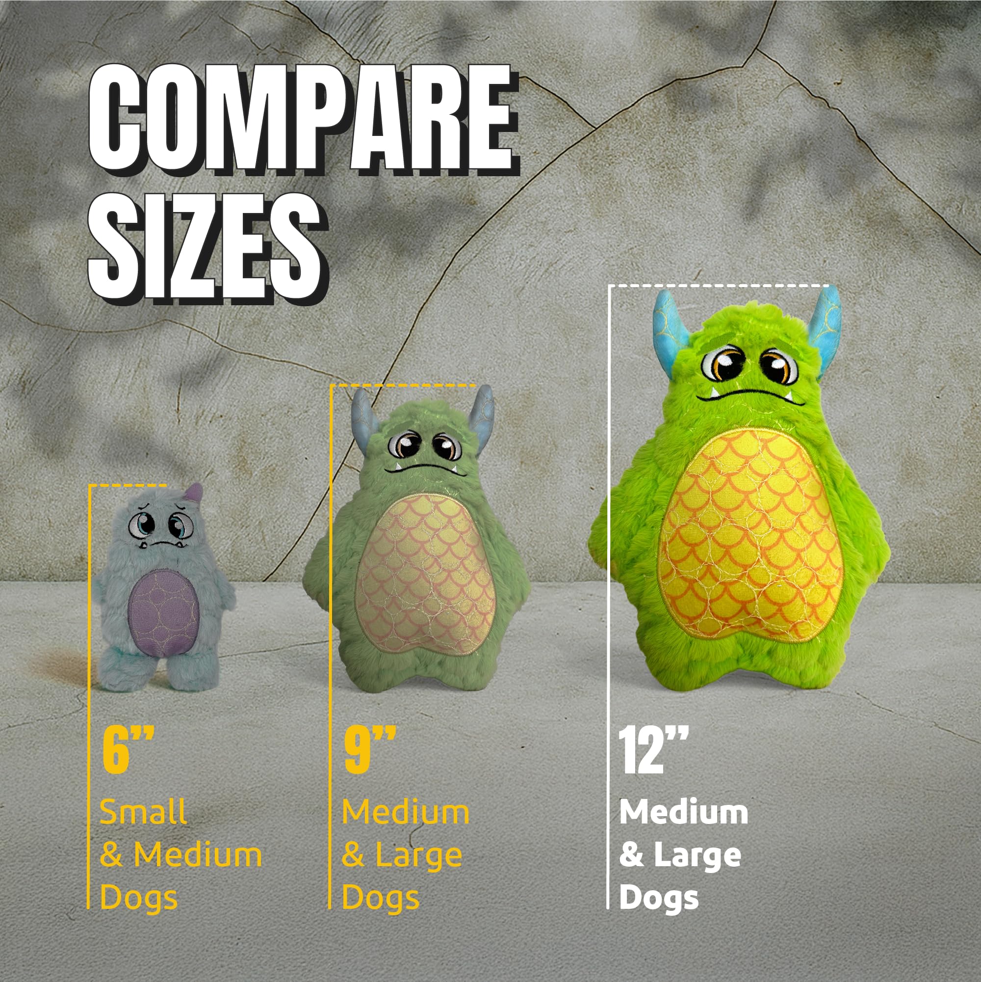 Bite Force Dog Toy - Drizzle & Dollop Squeaky Dog Toy Kevlar-Reinforced for Aggressive Chewers- red and Yellow.