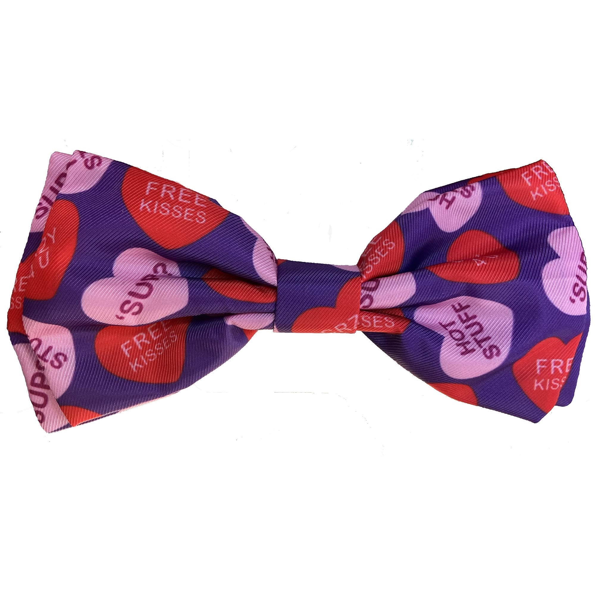 Huxley & Kent Bow Tie For Pets - Convo Hearts (Small) - Valentine'S Day Bow Tie Collar Attachment - Fun Bow Ties For Dogs & Cats