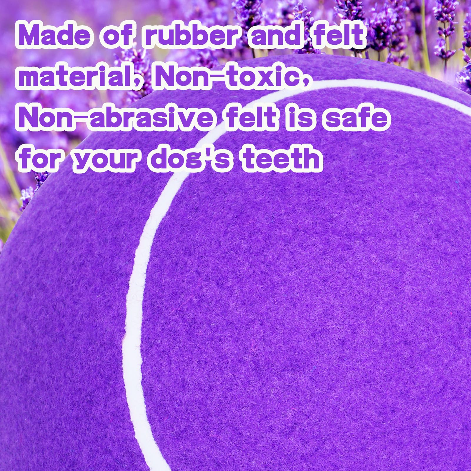 Banfeng Big Tennis Ball For Dogs, Giant Dog Tennis Ball Toy Large Outdoor Sports Gift For Small Medium Large Dog (Purple, 9.5 In