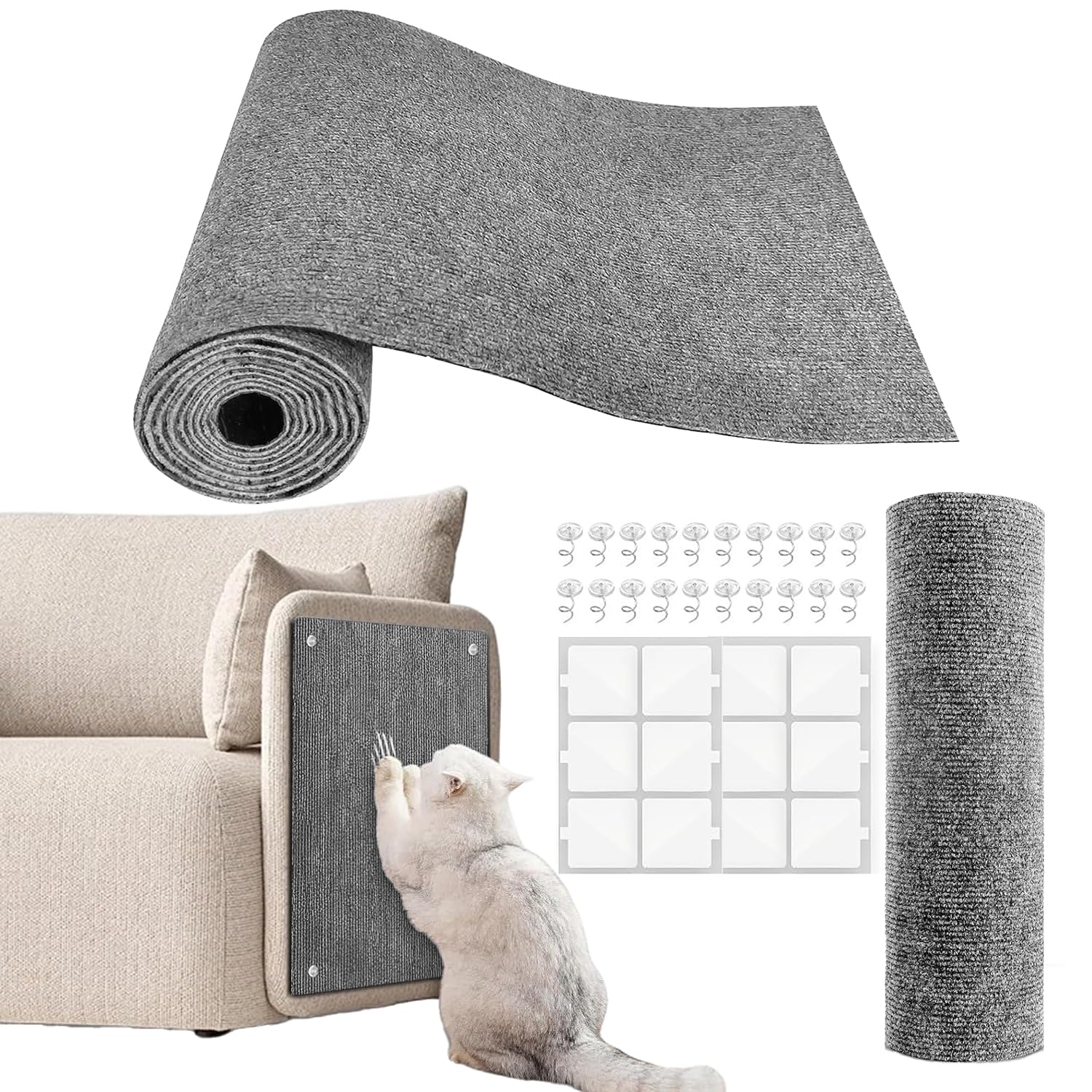 Yongjoy Cat Scratch Couch Furniture Protector, Adhesive Cat Scratch Pad Deterrent For Furniture, Diy Climbing Scratcher For Indo