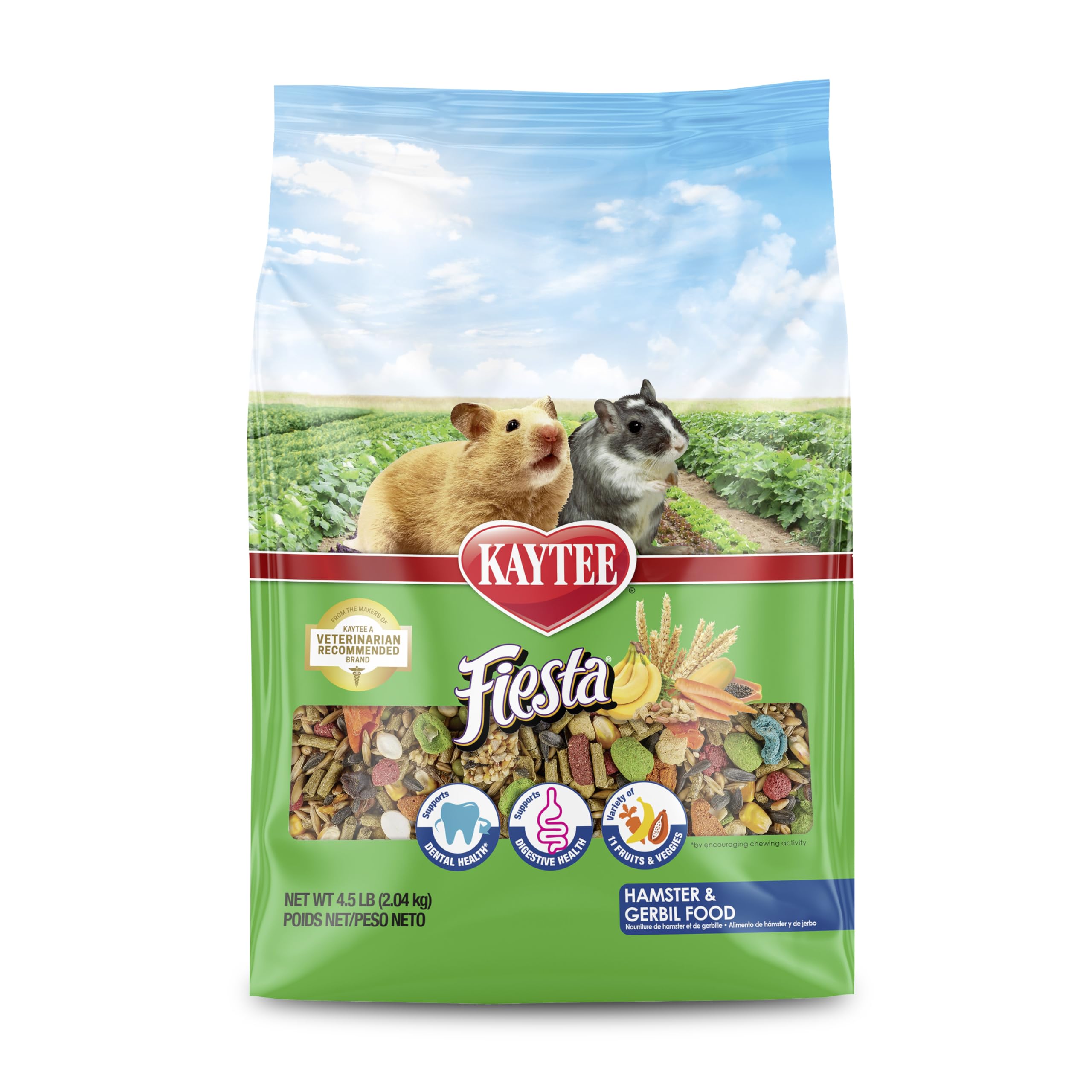 Kaytee Fiesta Pet Hamster And Gerbil Food, 4.5 Pound