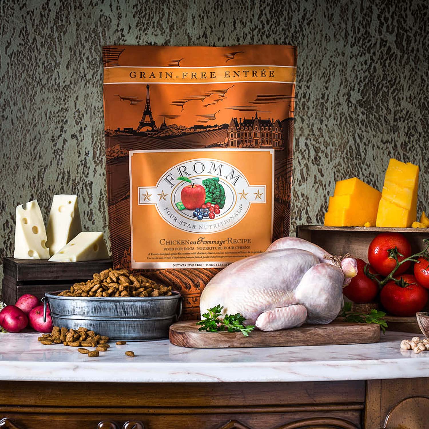 Fromm Four-Star Nutritionals Chicken au Frommage Dog Food - Premium Dry Dog Food - Chicken Recipe - 12 lb